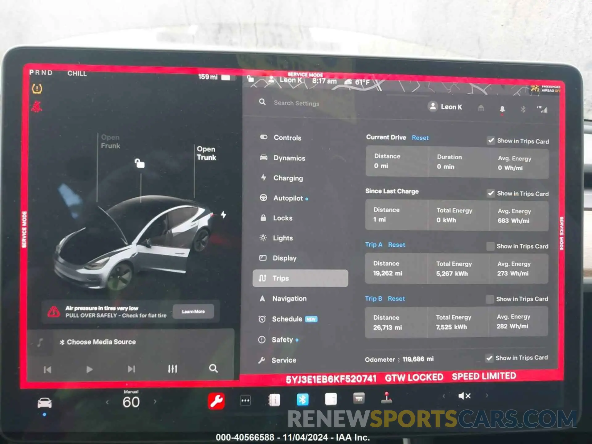 18 fotografías del automóvil dañado 5YJ3E1EB6KF520741 TESLA MODEL 3 2019