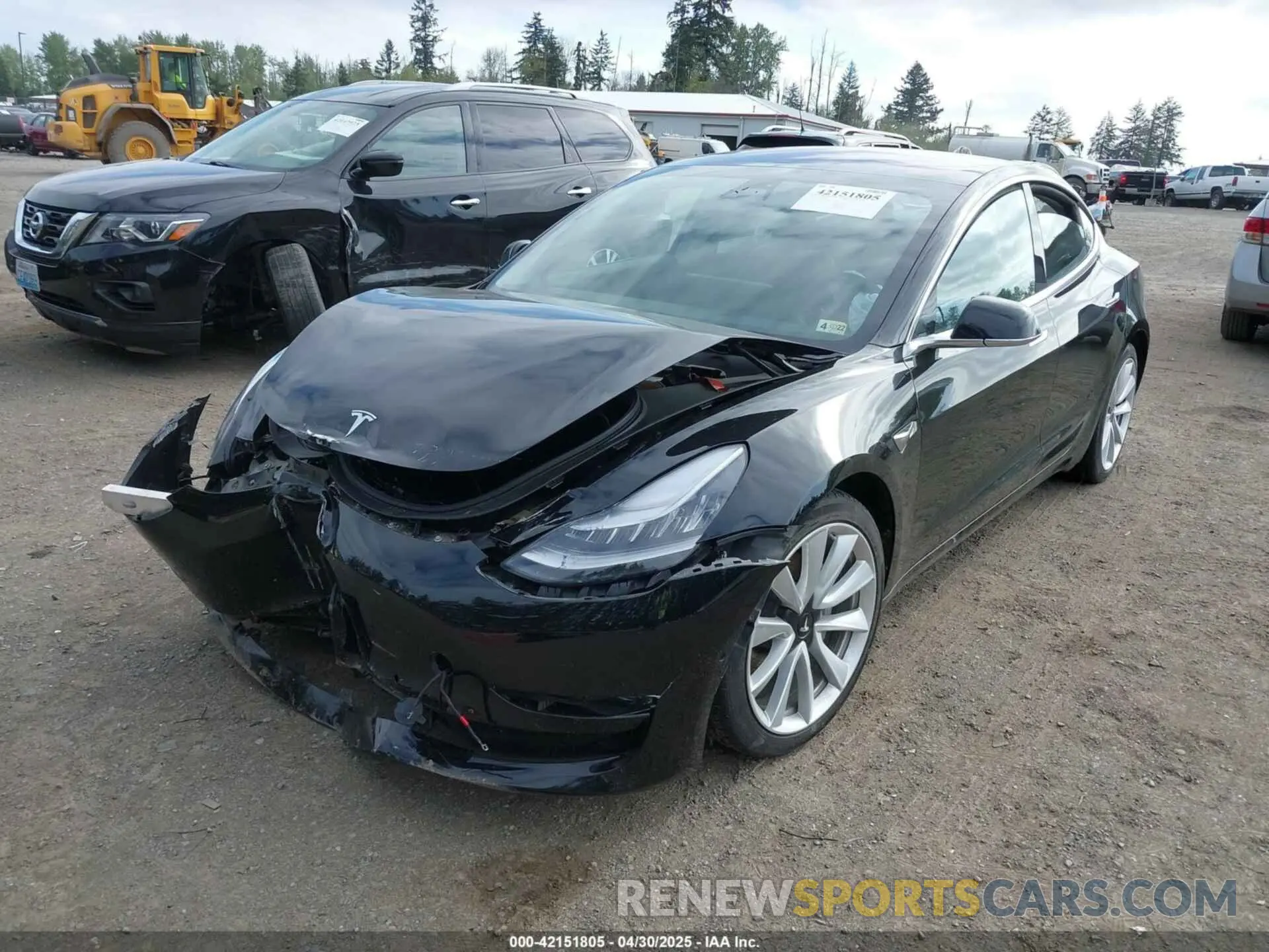 2 fotografías del automóvil dañado 5YJ3E1EB7KF191872 TESLA MODEL 3 2019