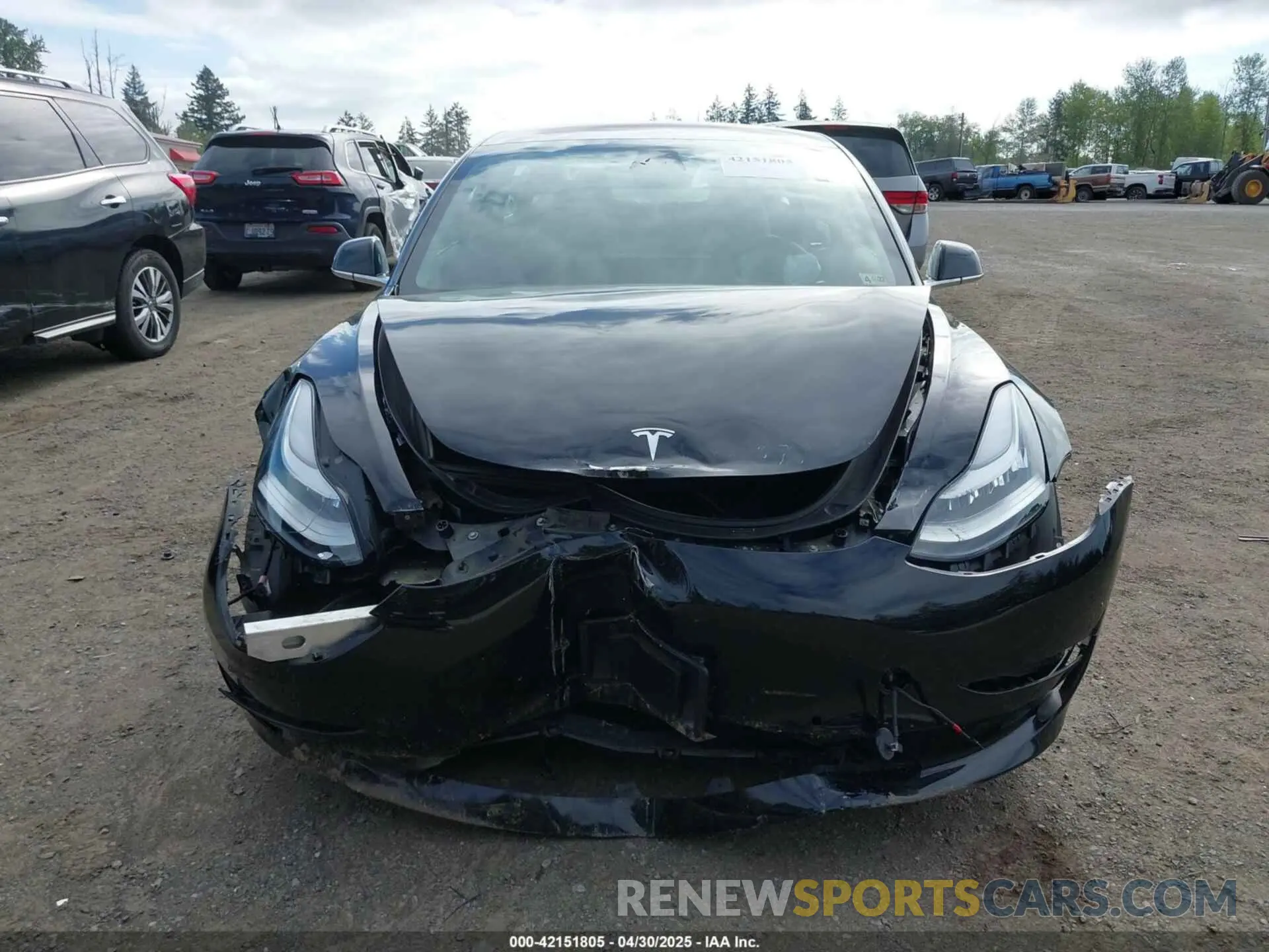 6 fotografías del automóvil dañado 5YJ3E1EB7KF191872 TESLA MODEL 3 2019