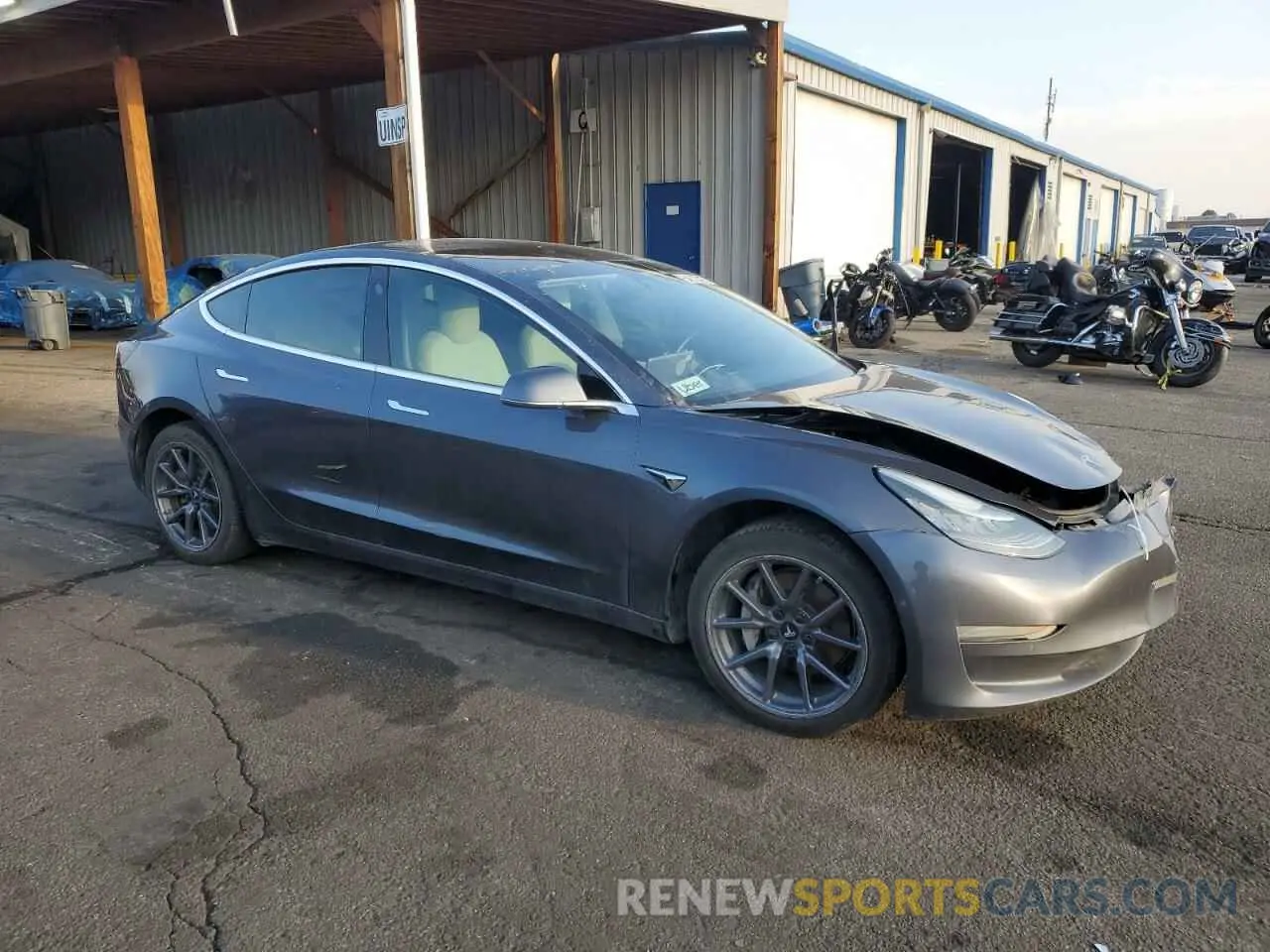 4 fotografías del automóvil dañado 5YJ3E1EB7KF192259 TESLA MODEL 3 2019