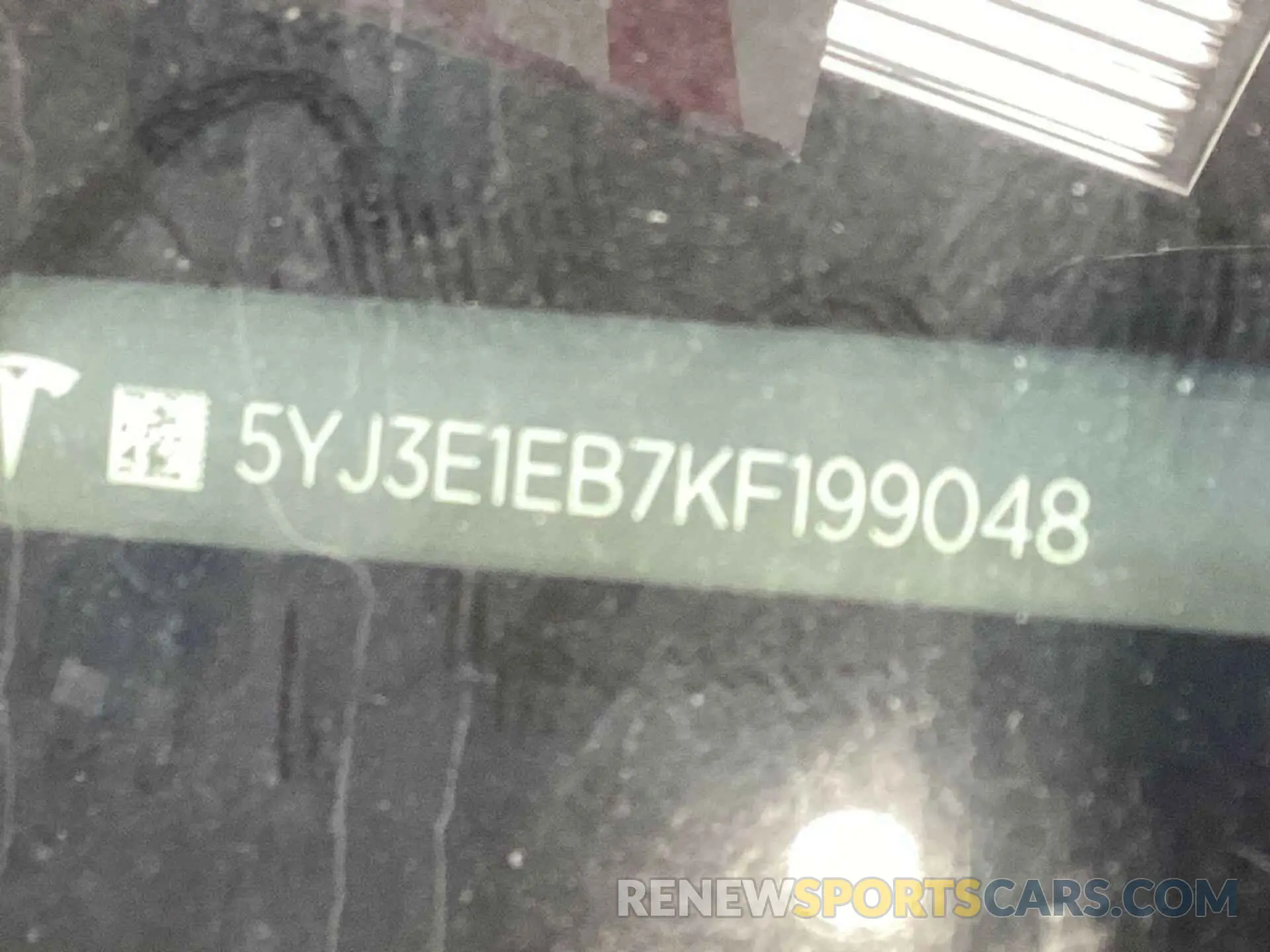 13 fotografías del automóvil dañado 5YJ3E1EB7KF199048 TESLA MODEL 3 2019