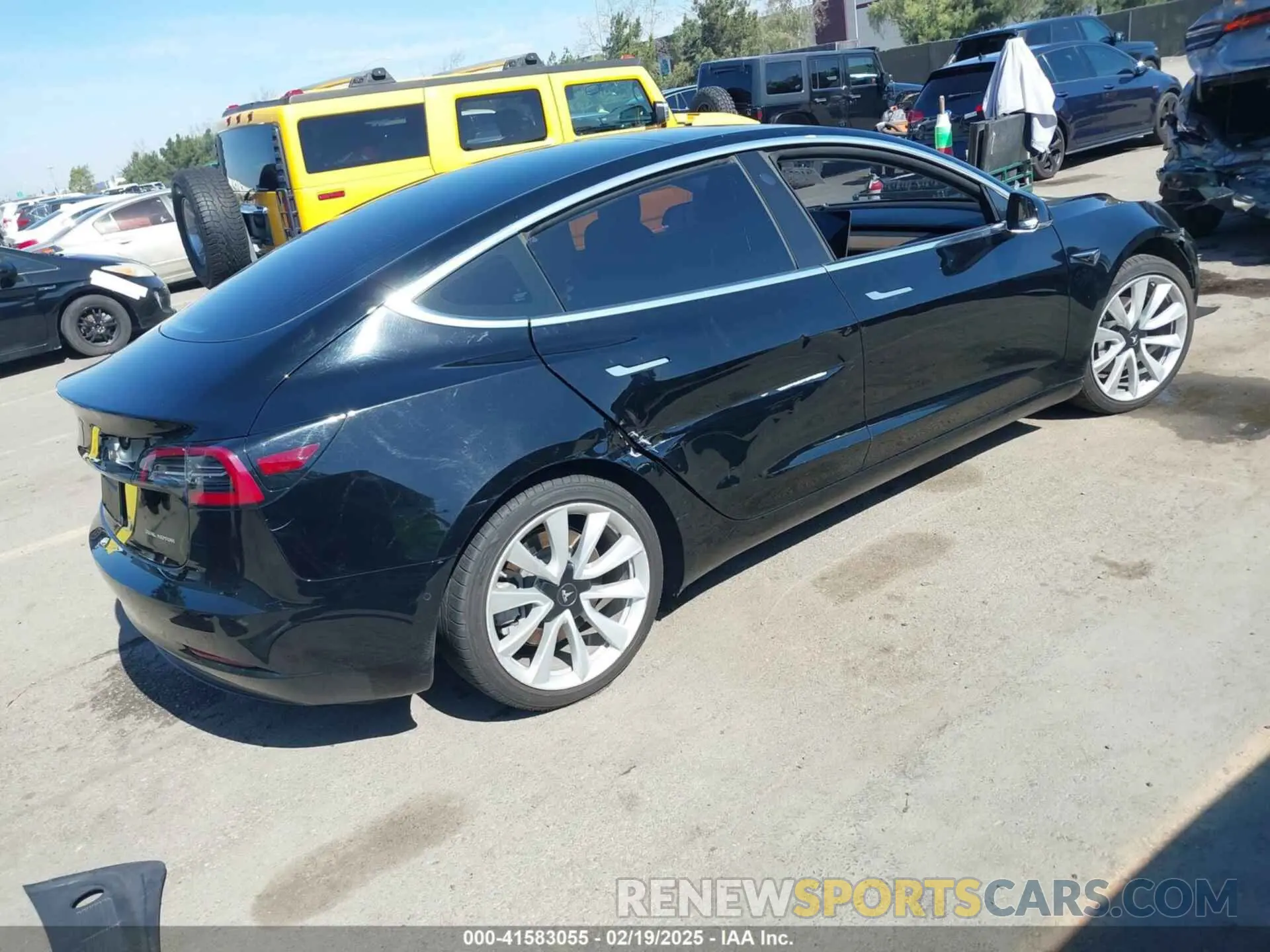 4 fotografías del automóvil dañado 5YJ3E1EB7KF433608 TESLA MODEL 3 2019