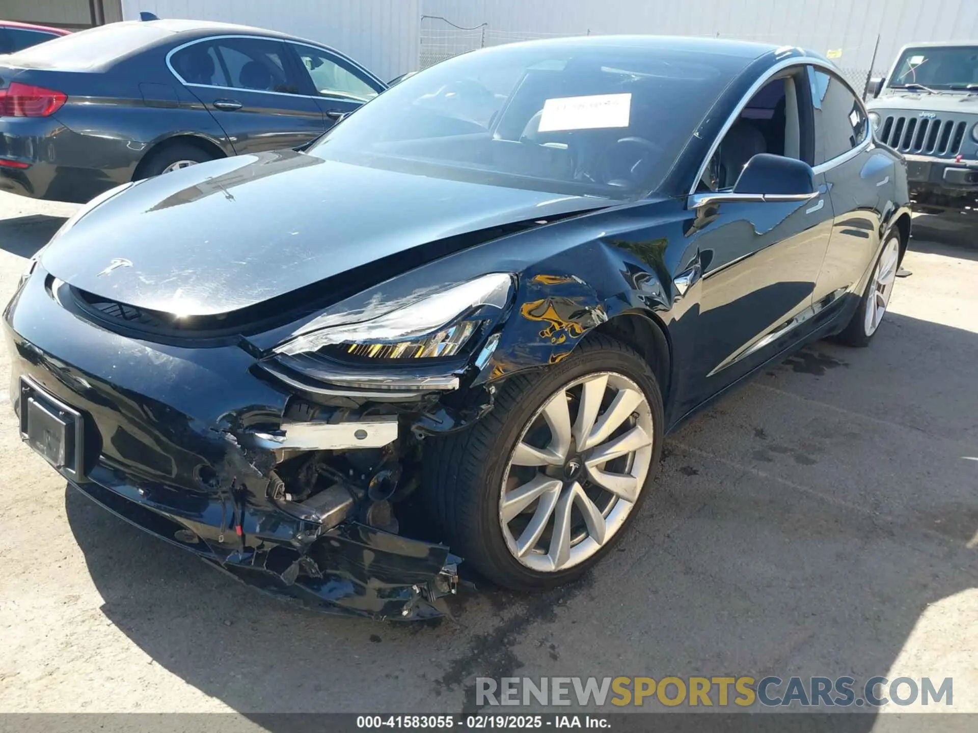 6 fotografías del automóvil dañado 5YJ3E1EB7KF433608 TESLA MODEL 3 2019