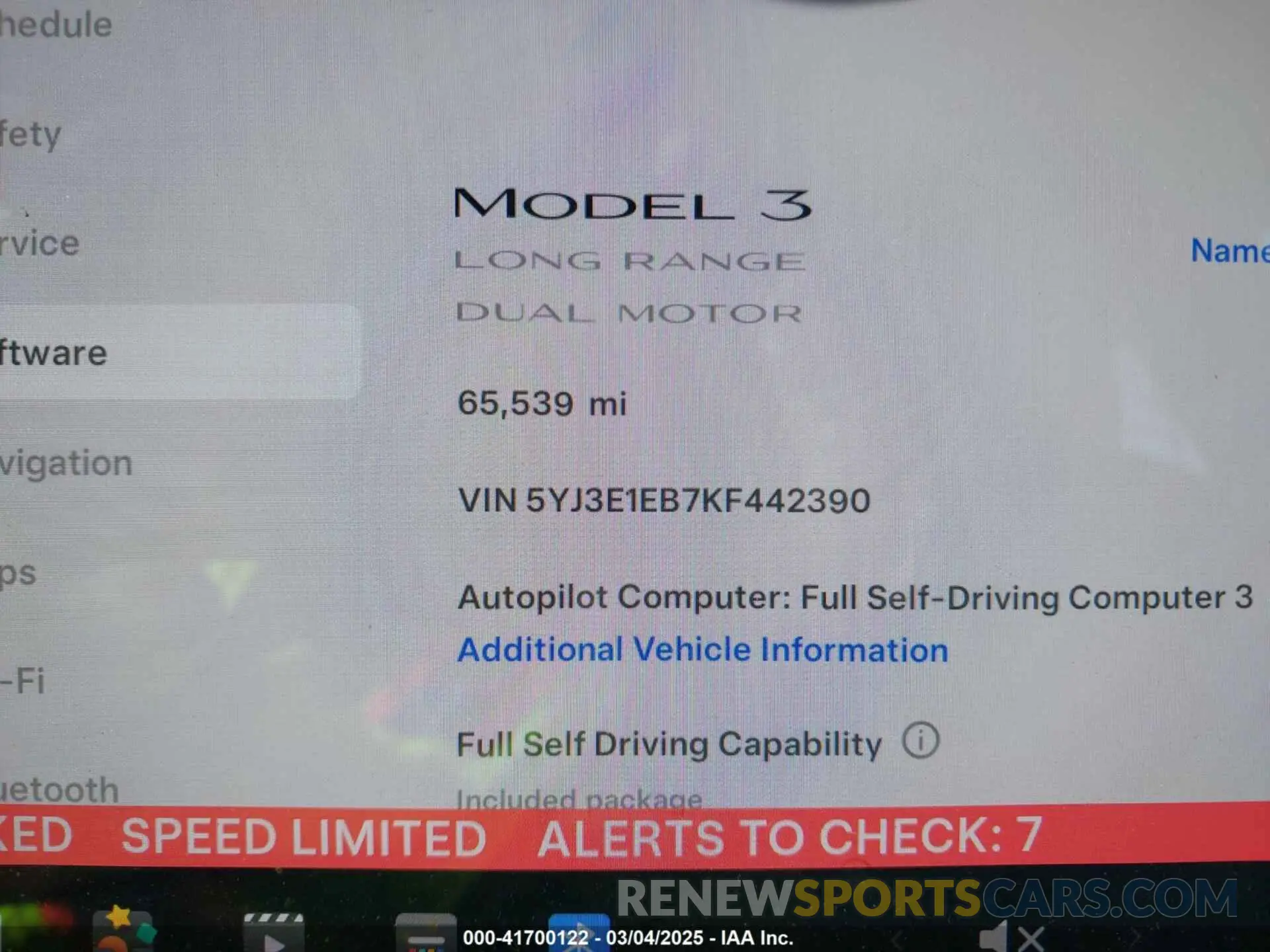 16 fotografías del automóvil dañado 5YJ3E1EB7KF442390 TESLA MODEL 3 2019