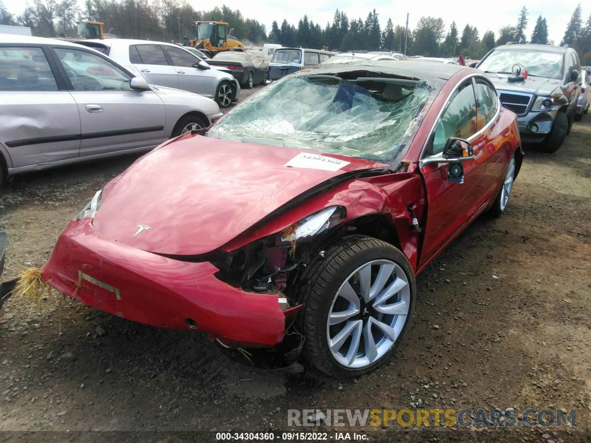 6 fotografías del automóvil dañado 5YJ3E1EB7KF450876 TESLA MODEL 3 2019