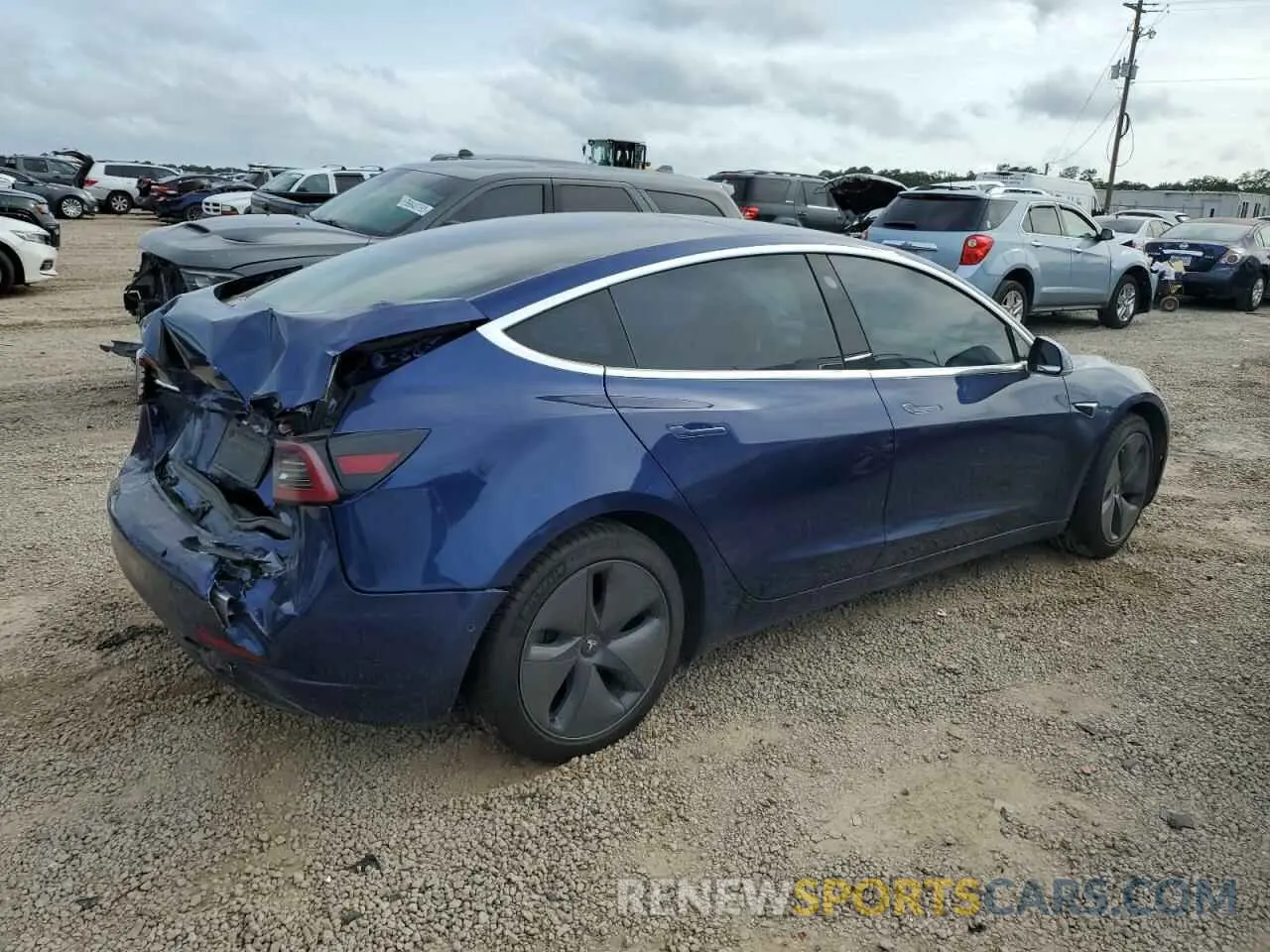 3 fotografías del automóvil dañado 5YJ3E1EB7KF452885 TESLA MODEL 3 2019