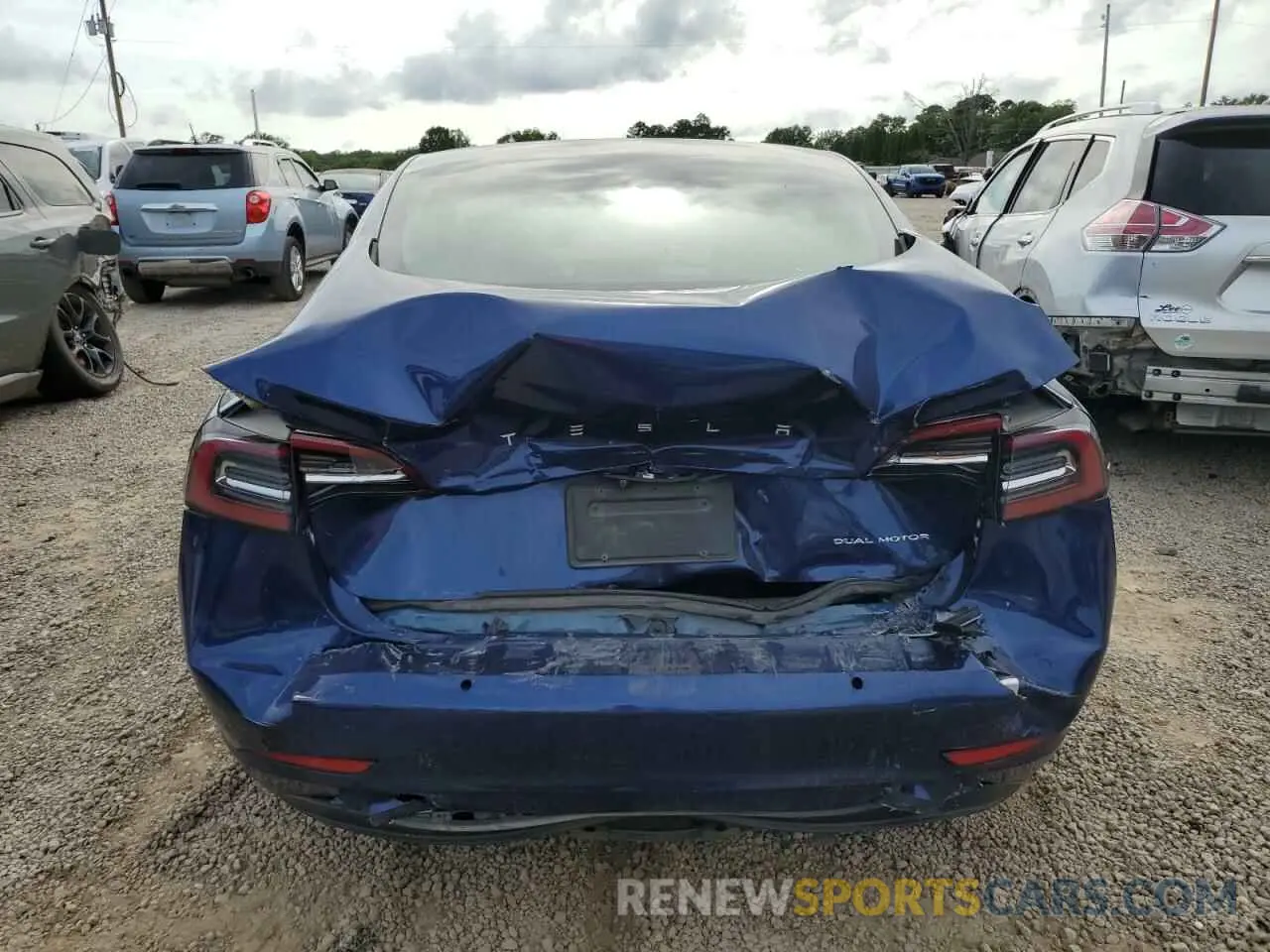 6 fotografías del automóvil dañado 5YJ3E1EB7KF452885 TESLA MODEL 3 2019