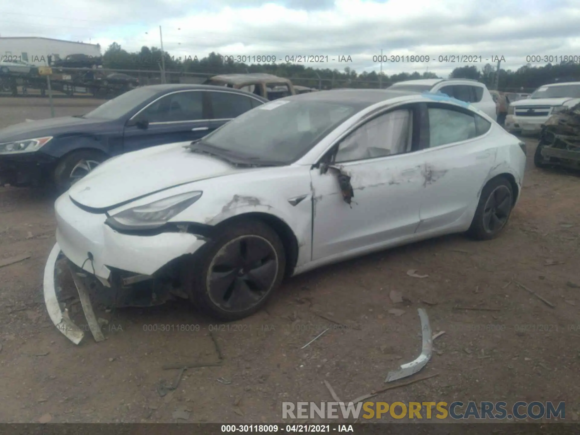 6 fotografías del automóvil dañado 5YJ3E1EB7KF452935 TESLA MODEL 3 2019