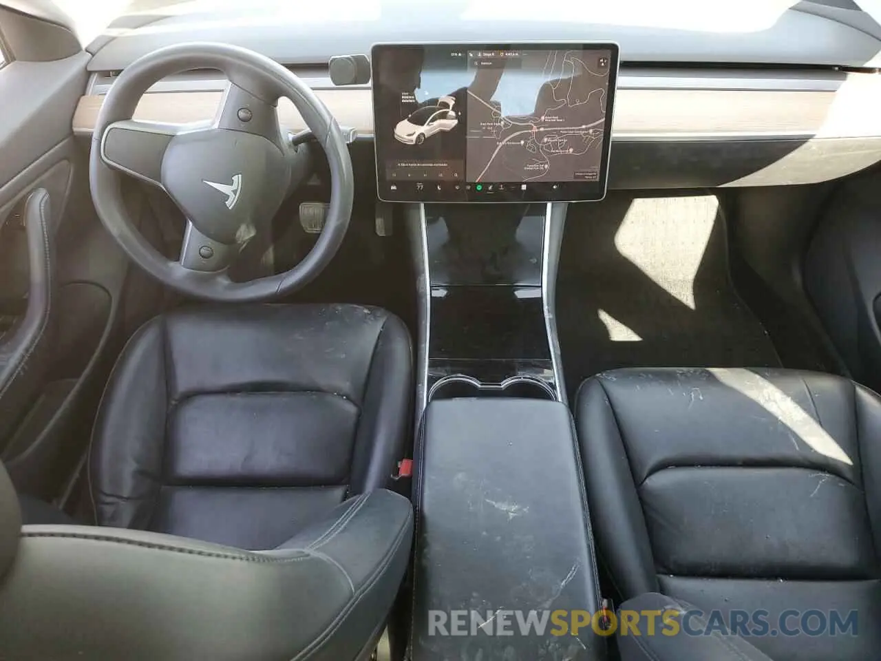 8 fotografías del automóvil dañado 5YJ3E1EB7KF453308 TESLA MODEL 3 2019