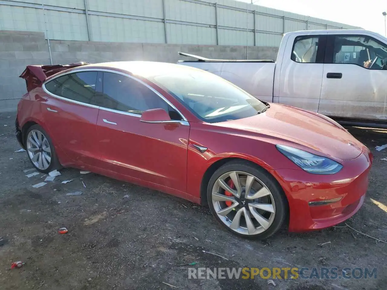 4 fotografías del automóvil dañado 5YJ3E1EB7KF454894 TESLA MODEL 3 2019