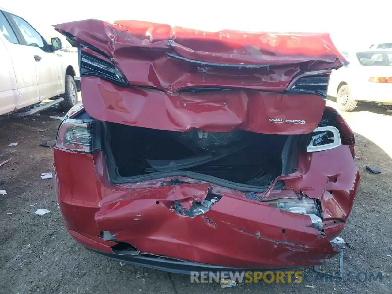 6 fotografías del automóvil dañado 5YJ3E1EB7KF454894 TESLA MODEL 3 2019