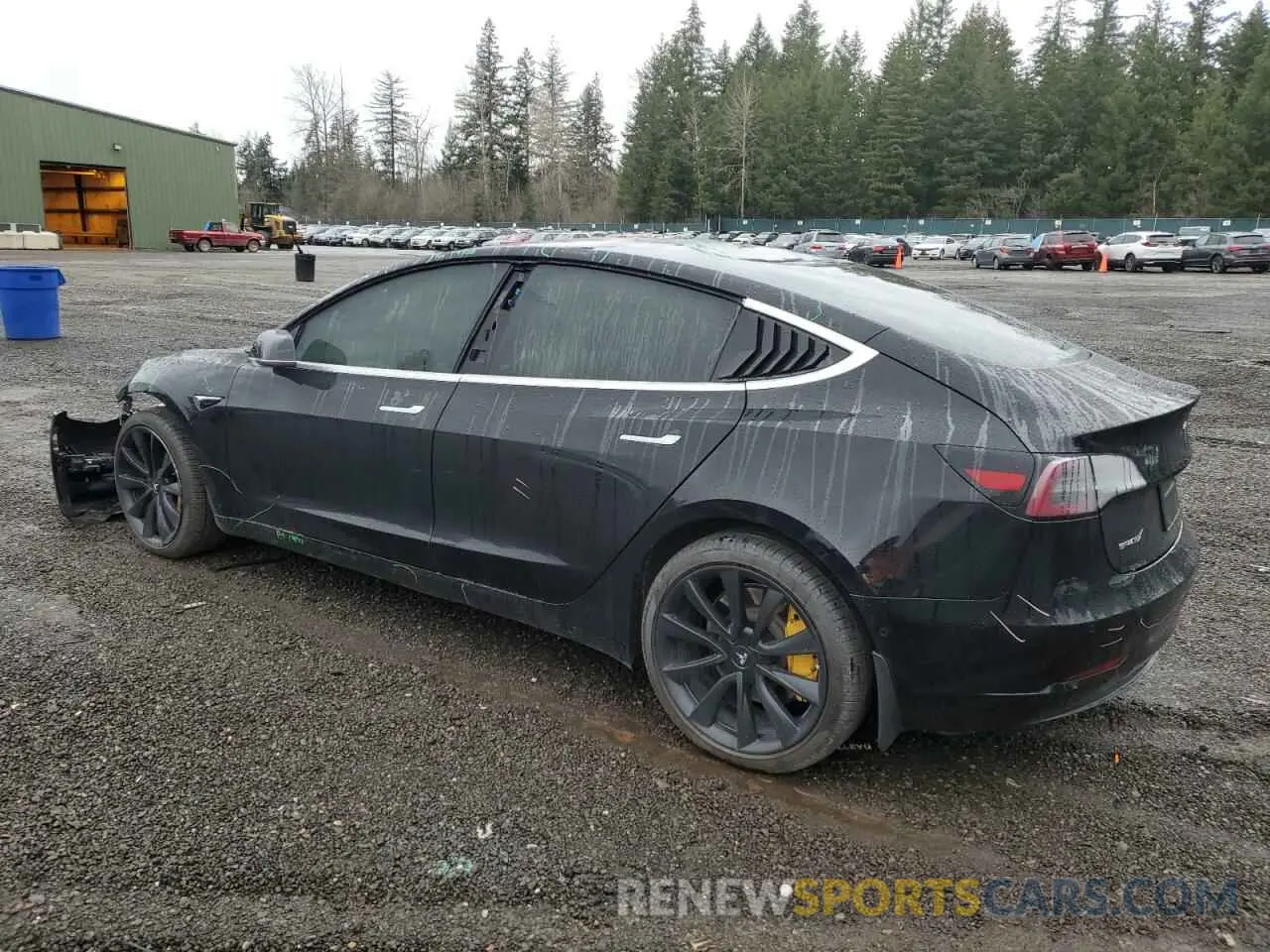 2 fotografías del automóvil dañado 5YJ3E1EB8KF192464 TESLA MODEL 3 2019