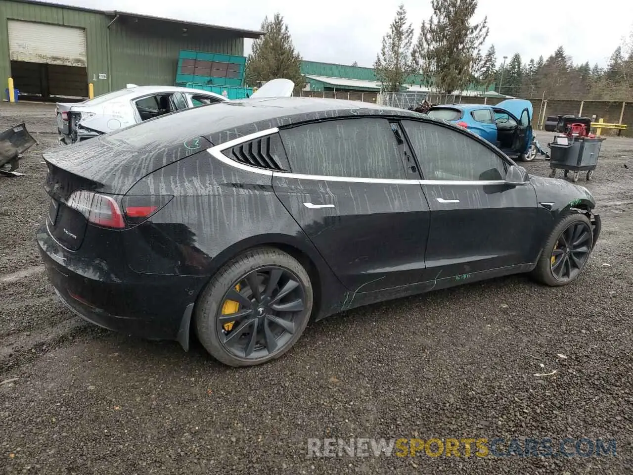 3 fotografías del automóvil dañado 5YJ3E1EB8KF192464 TESLA MODEL 3 2019