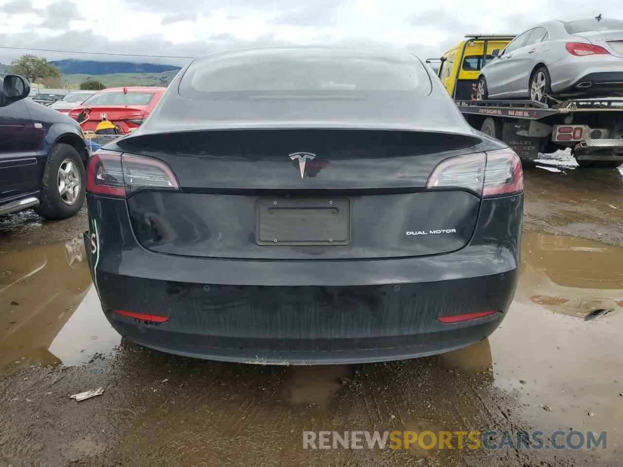 6 fotografías del automóvil dañado 5YJ3E1EB8KF384533 TESLA MODEL 3 2019