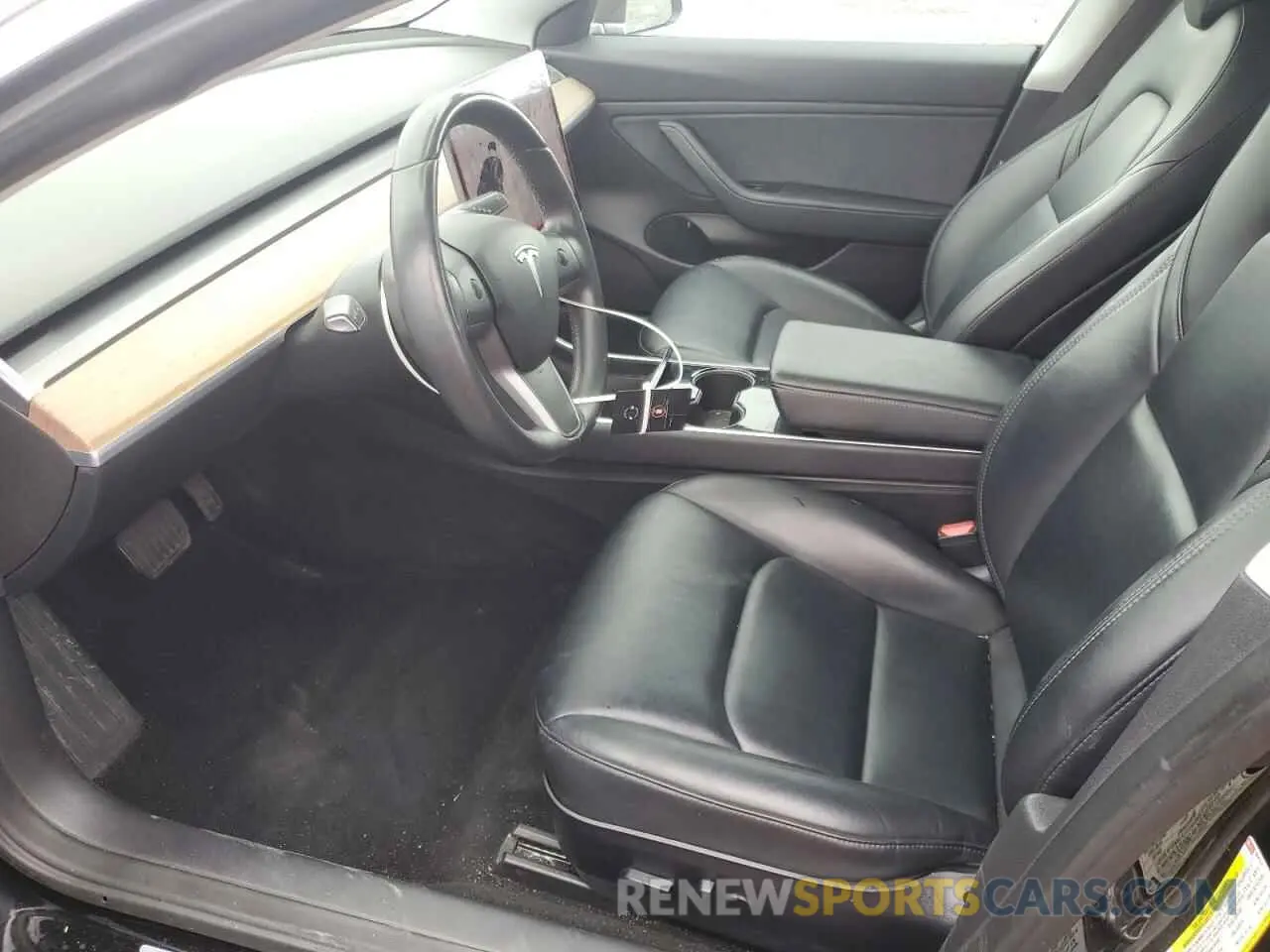 7 fotografías del automóvil dañado 5YJ3E1EB8KF384533 TESLA MODEL 3 2019