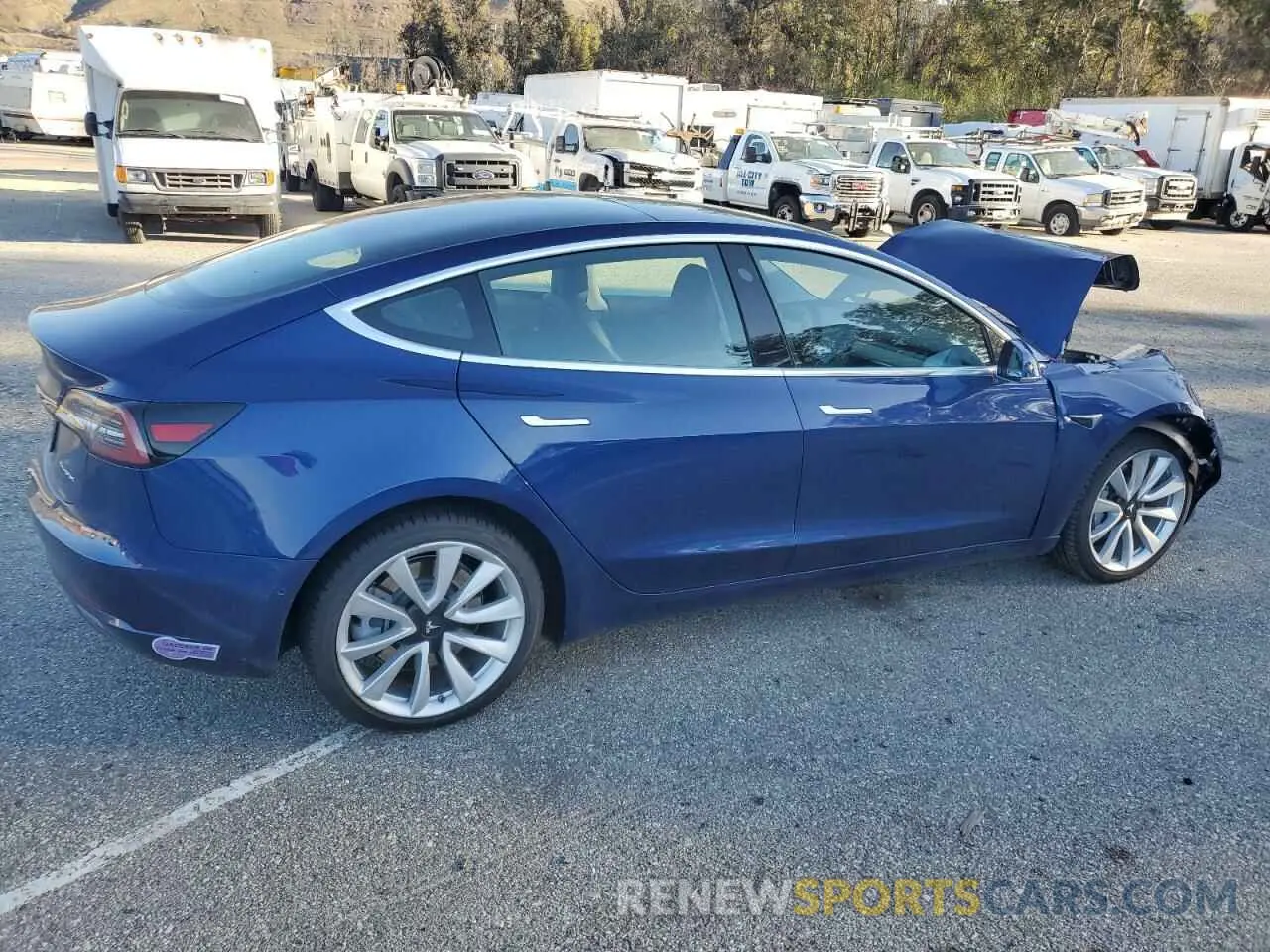 3 fotografías del automóvil dañado 5YJ3E1EB8KF406613 TESLA MODEL 3 2019