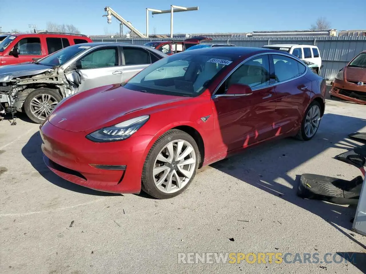 1 fotografías del automóvil dañado 5YJ3E1EB8KF406885 TESLA MODEL 3 2019
