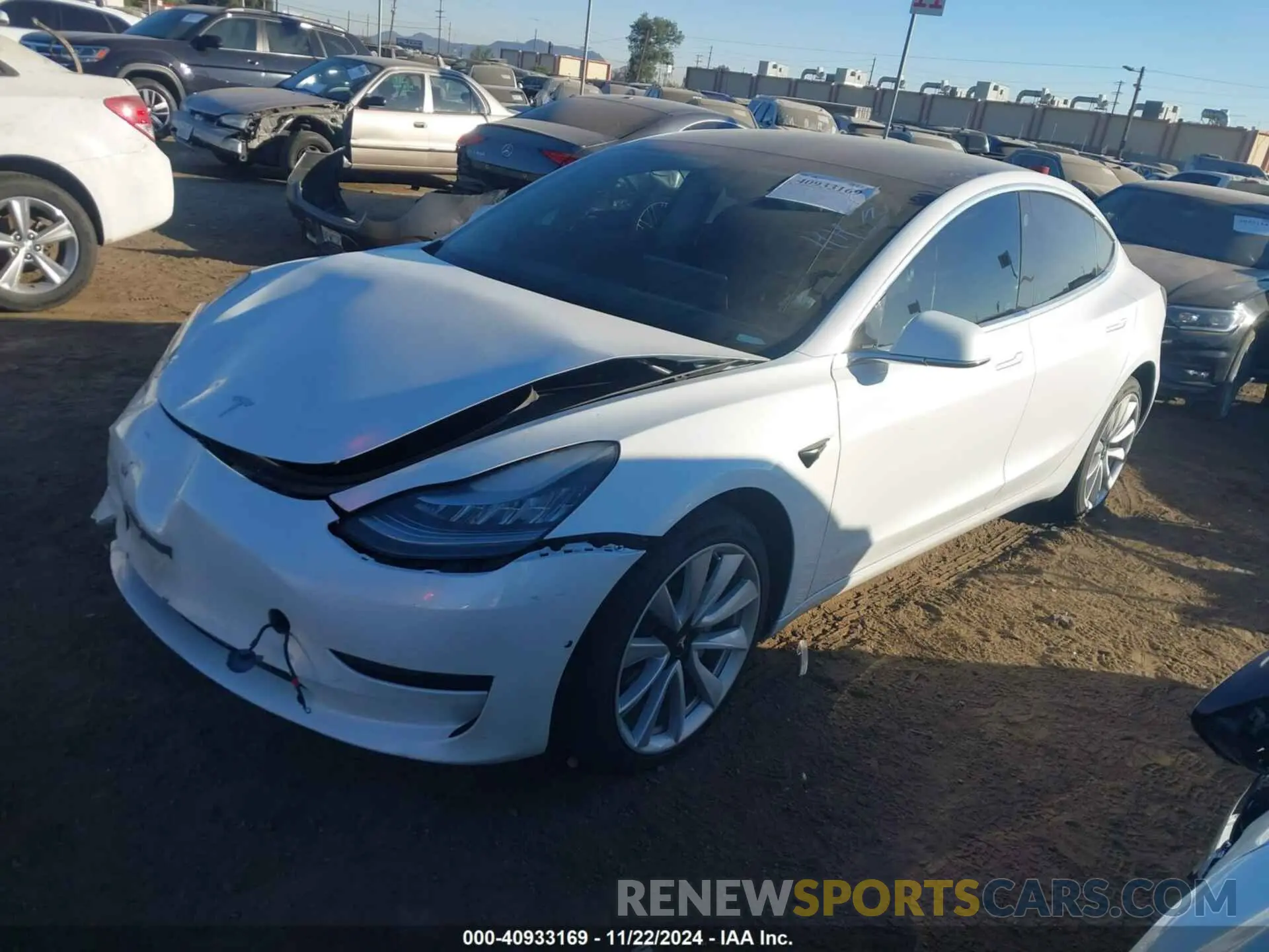 2 fotografías del automóvil dañado 5YJ3E1EB8KF477679 TESLA MODEL 3 2019
