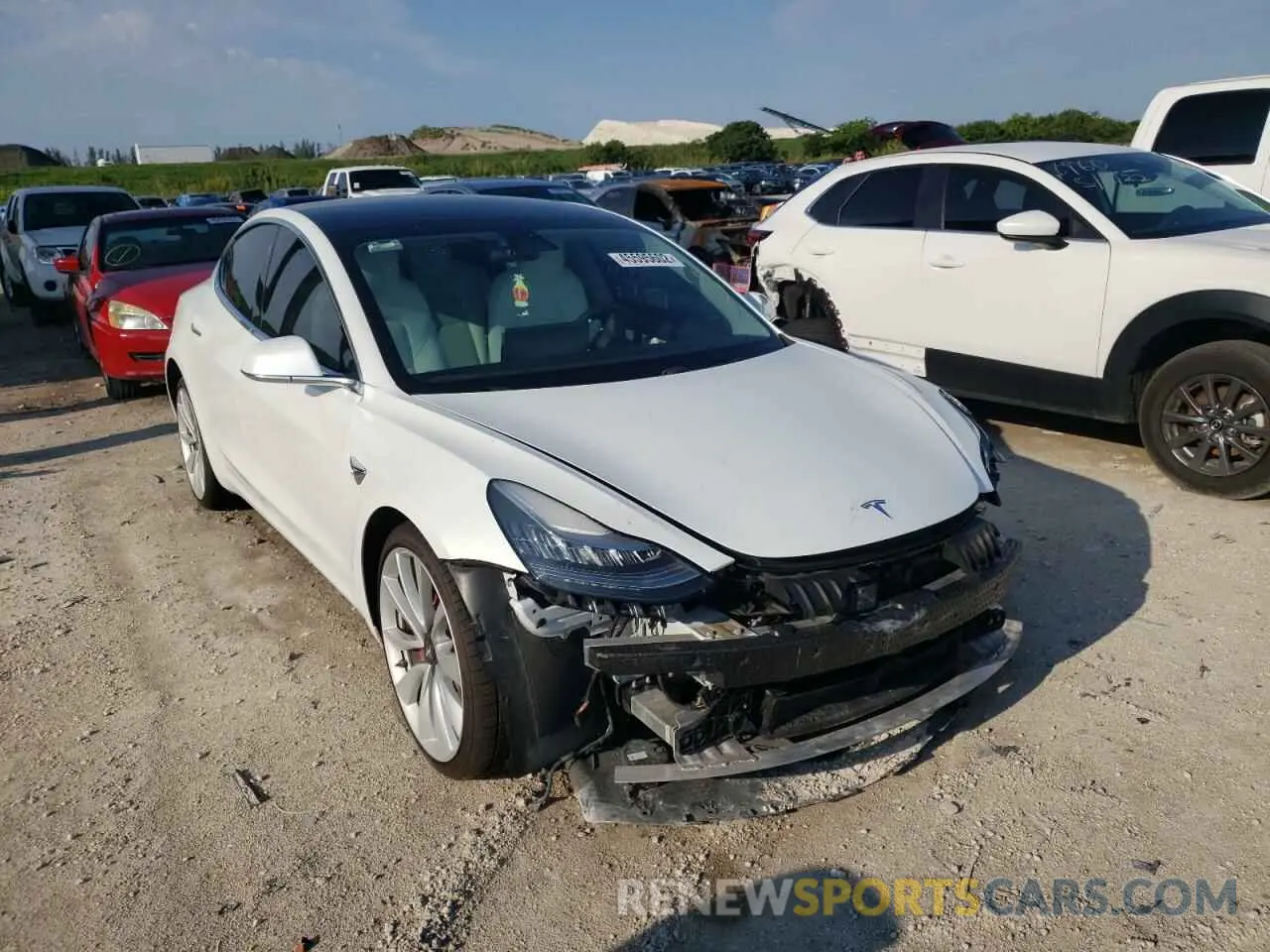 1 fotografías del automóvil dañado 5YJ3E1EB8KF487418 TESLA MODEL 3 2019