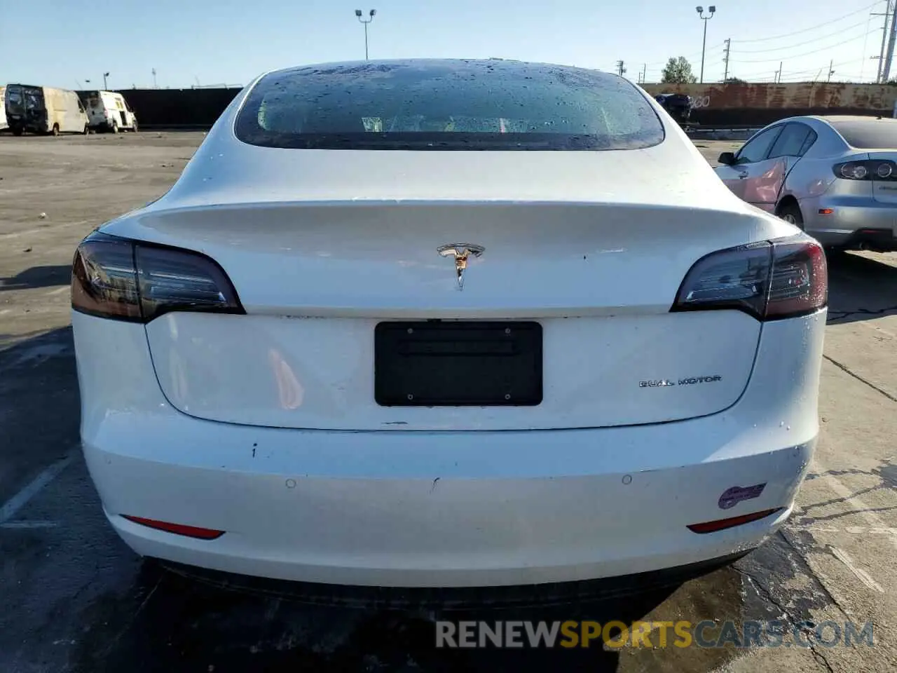 6 fotografías del automóvil dañado 5YJ3E1EB8KF511135 TESLA MODEL 3 2019