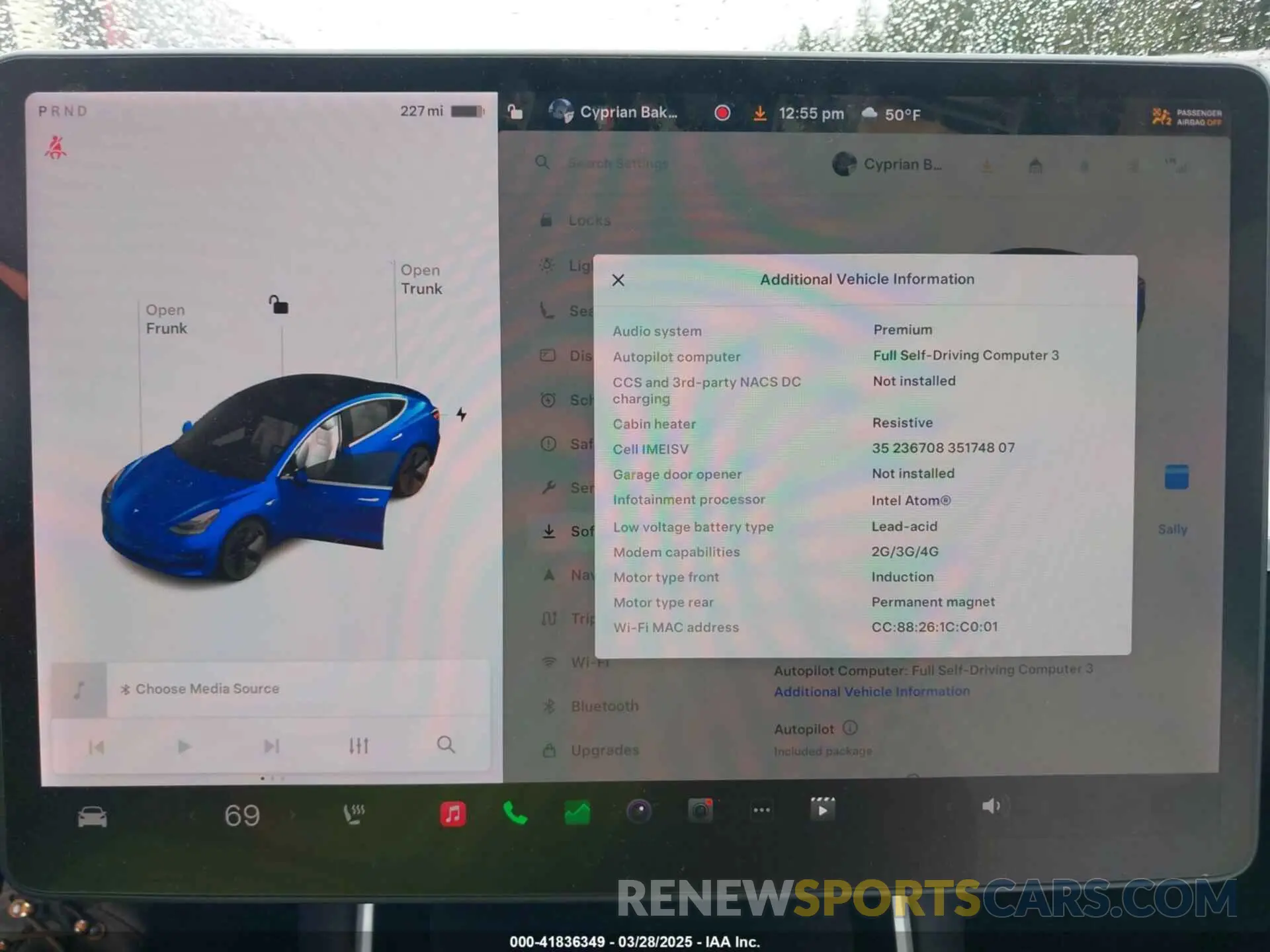 18 fotografías del automóvil dañado 5YJ3E1EB8KF512950 TESLA MODEL 3 2019