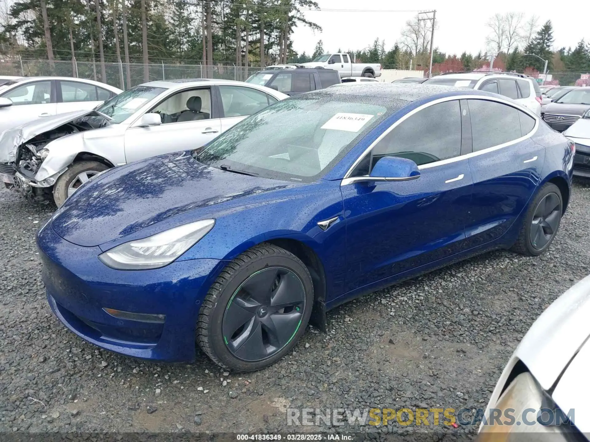 2 fotografías del automóvil dañado 5YJ3E1EB8KF512950 TESLA MODEL 3 2019
