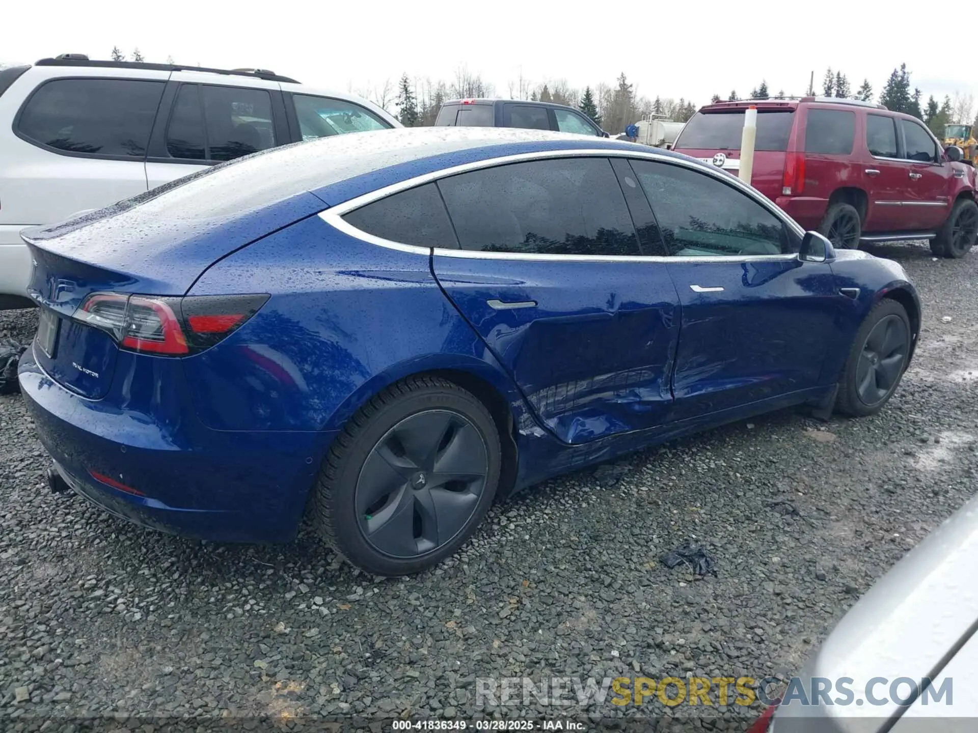 4 fotografías del automóvil dañado 5YJ3E1EB8KF512950 TESLA MODEL 3 2019