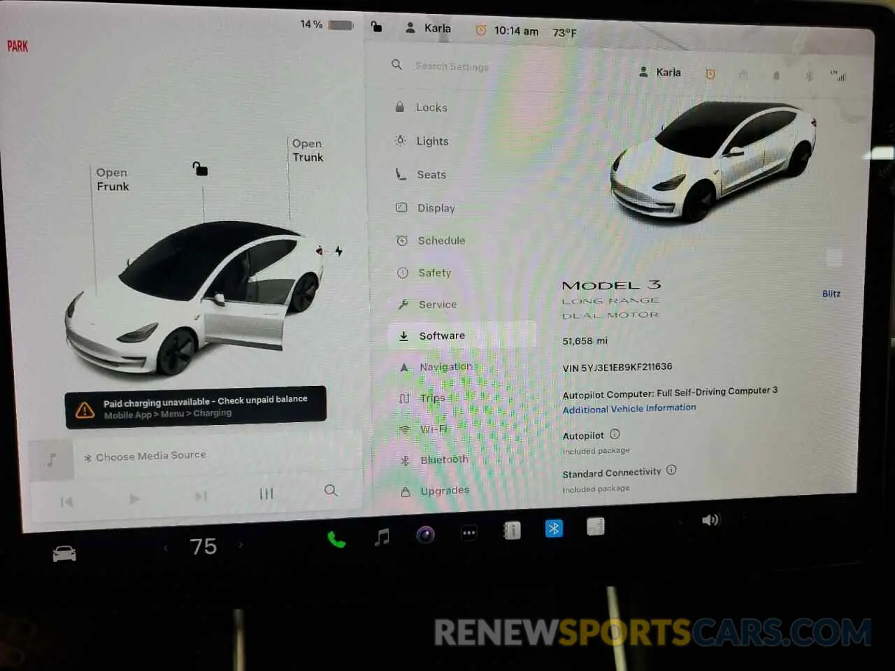 9 fotografías del automóvil dañado 5YJ3E1EB9KF211636 TESLA MODEL 3 2019