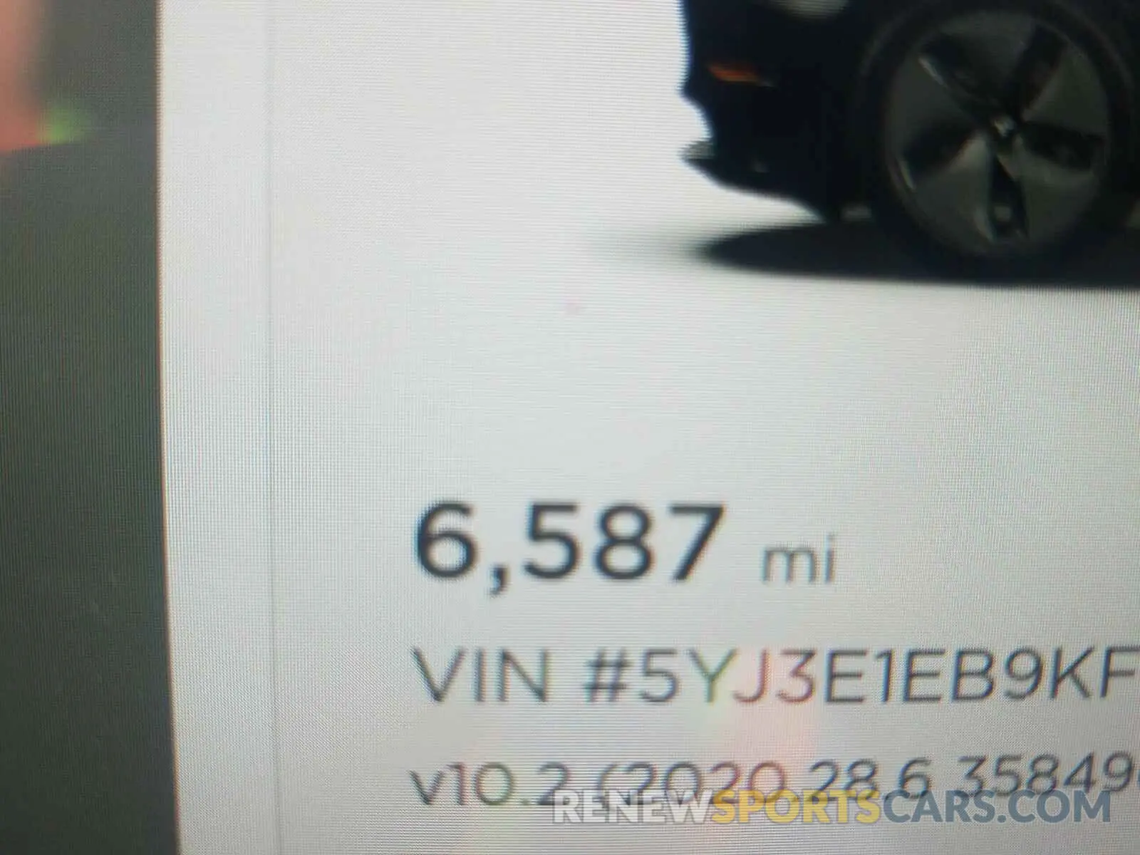 8 fotografías del automóvil dañado 5YJ3E1EB9KF384654 TESLA MODEL 3 2019