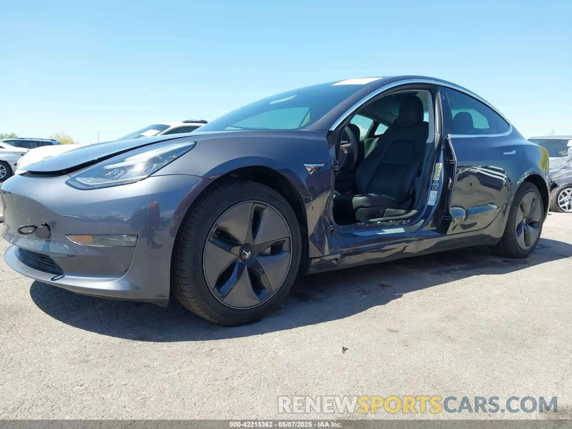 2 fotografías del automóvil dañado 5YJ3E1EB9KF386047 TESLA MODEL 3 2019