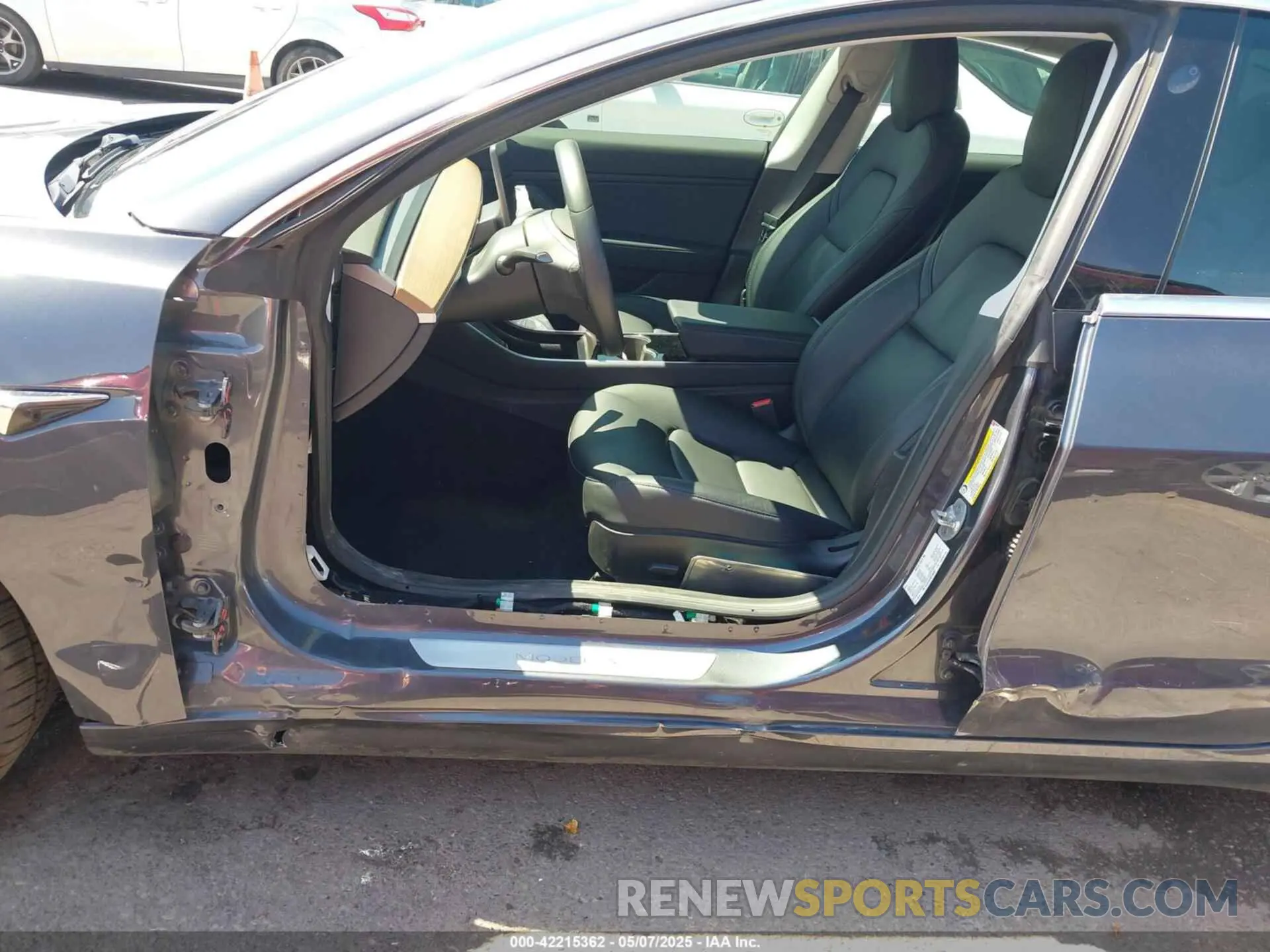 6 fotografías del automóvil dañado 5YJ3E1EB9KF386047 TESLA MODEL 3 2019