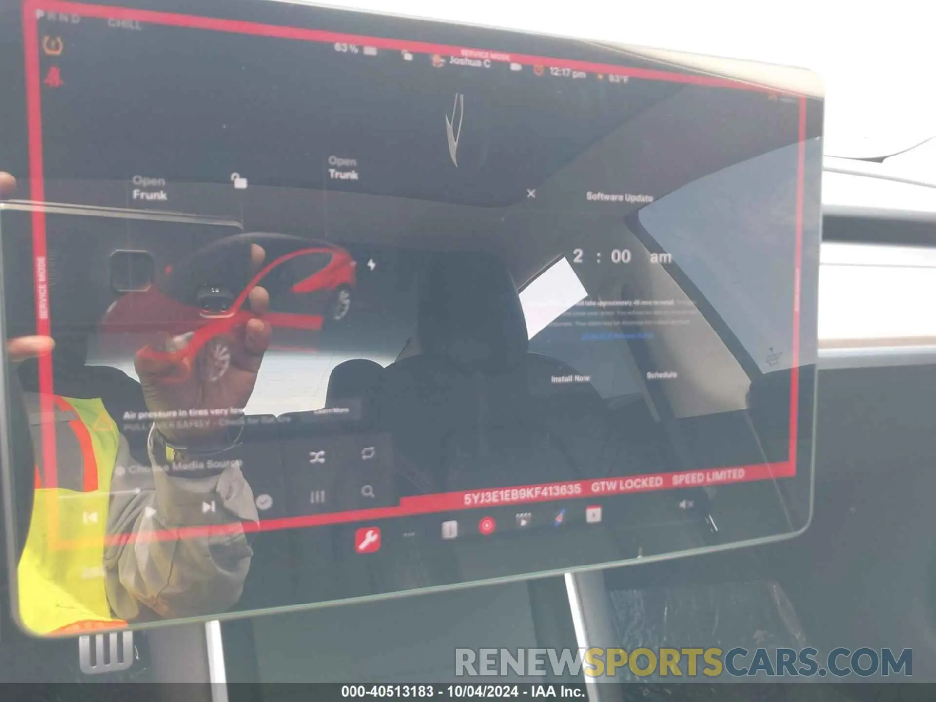18 fotografías del automóvil dañado 5YJ3E1EB9KF413635 TESLA MODEL 3 2019