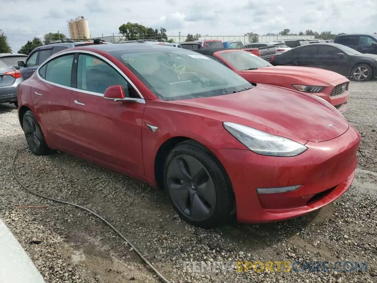 4 fotografías del automóvil dañado 5YJ3E1EB9KF418205 TESLA MODEL 3 2019