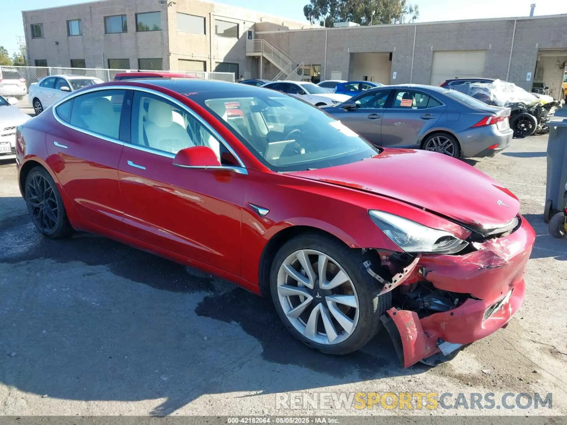1 fotografías del automóvil dañado 5YJ3E1EB9KF421797 TESLA MODEL 3 2019