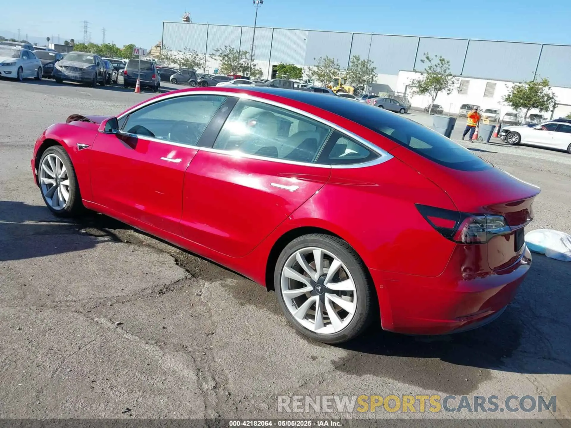 3 fotografías del automóvil dañado 5YJ3E1EB9KF421797 TESLA MODEL 3 2019