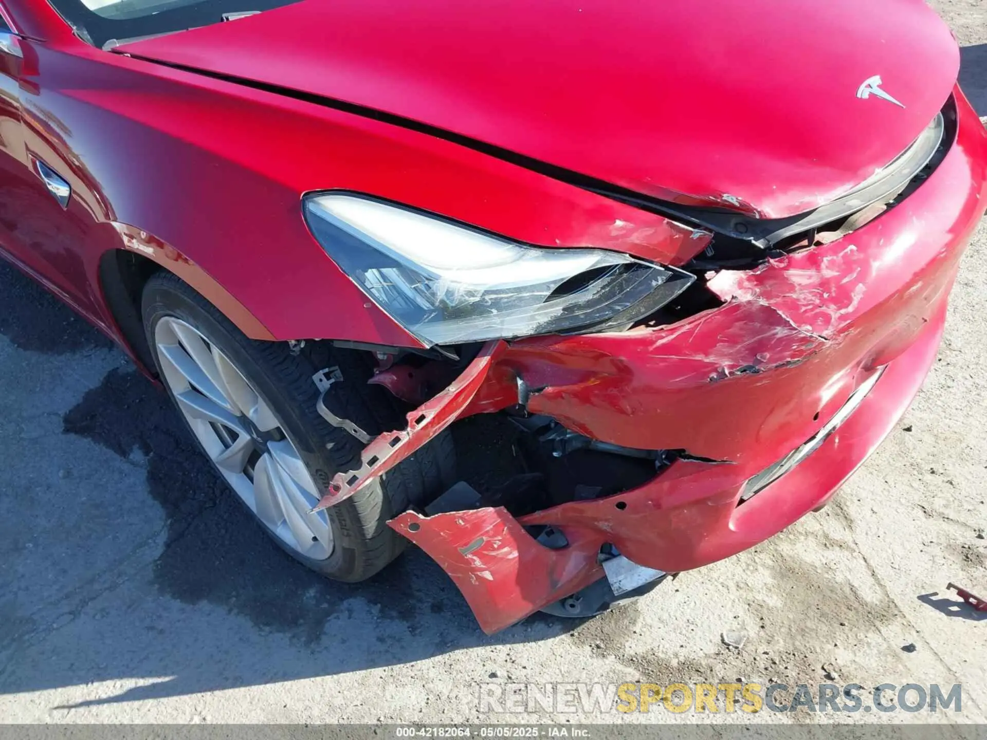 6 fotografías del automóvil dañado 5YJ3E1EB9KF421797 TESLA MODEL 3 2019