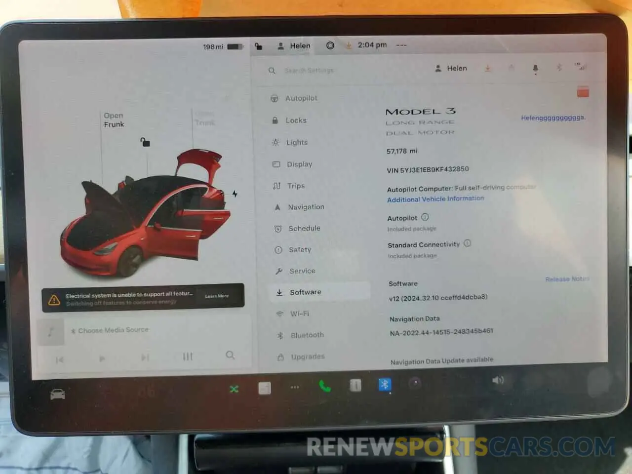 9 fotografías del automóvil dañado 5YJ3E1EB9KF432850 TESLA MODEL 3 2019