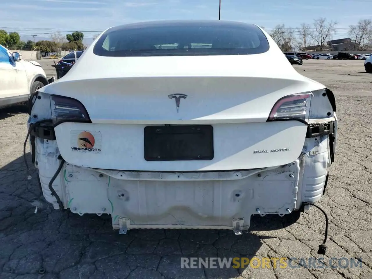 6 fotografías del automóvil dañado 5YJ3E1EB9KF436963 TESLA MODEL 3 2019