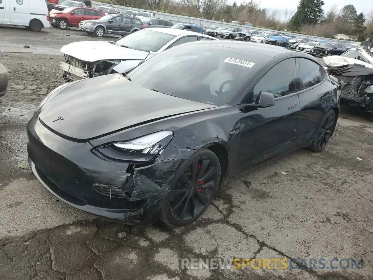 1 fotografías del automóvil dañado 5YJ3E1EB9KF440365 TESLA MODEL 3 2019