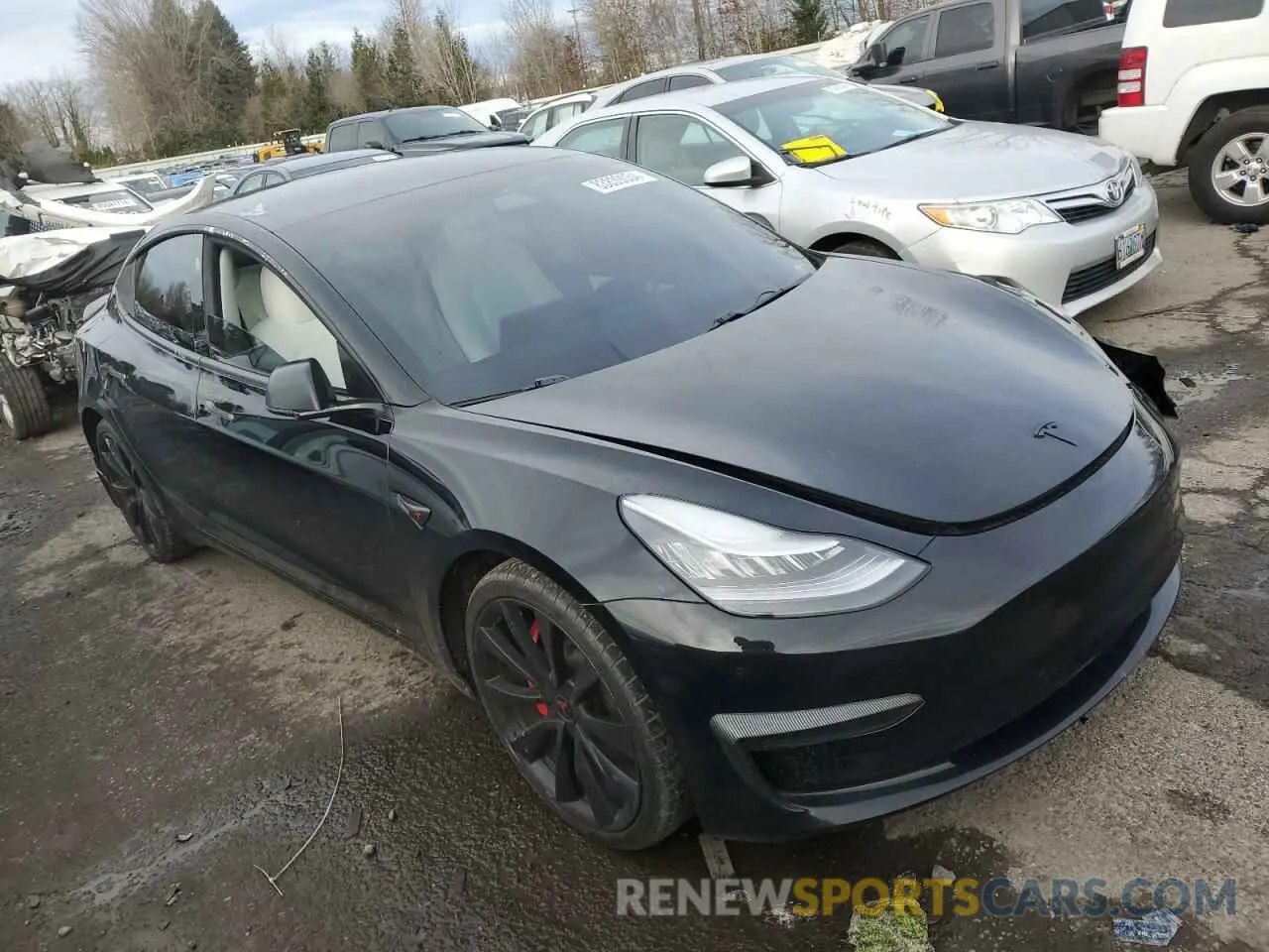 4 fotografías del automóvil dañado 5YJ3E1EB9KF440365 TESLA MODEL 3 2019