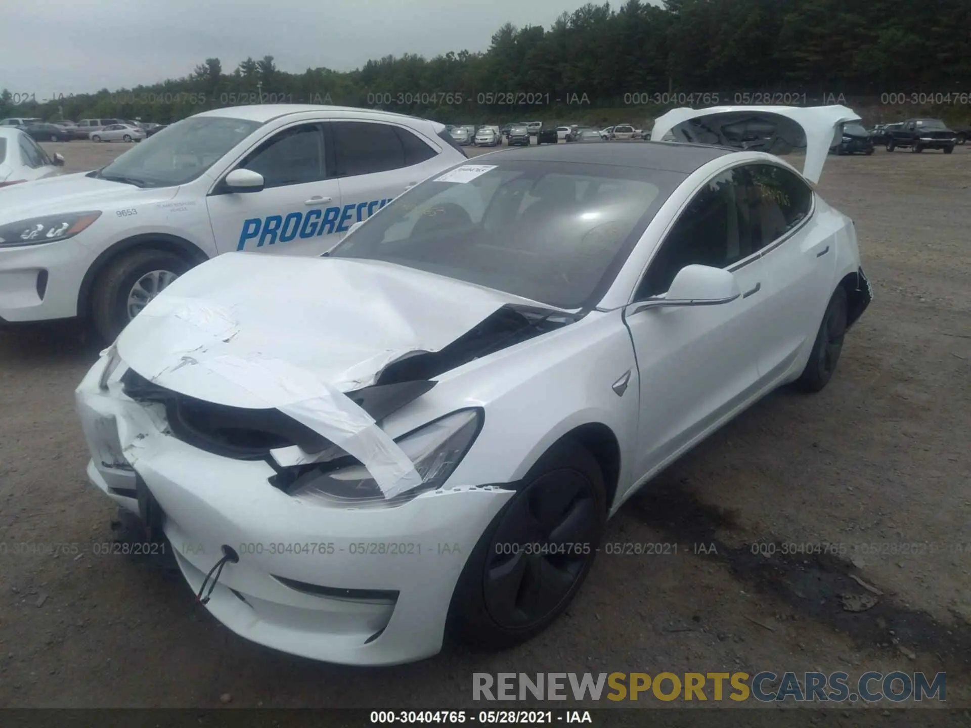 2 fotografías del automóvil dañado 5YJ3E1EB9KF469851 TESLA MODEL 3 2019