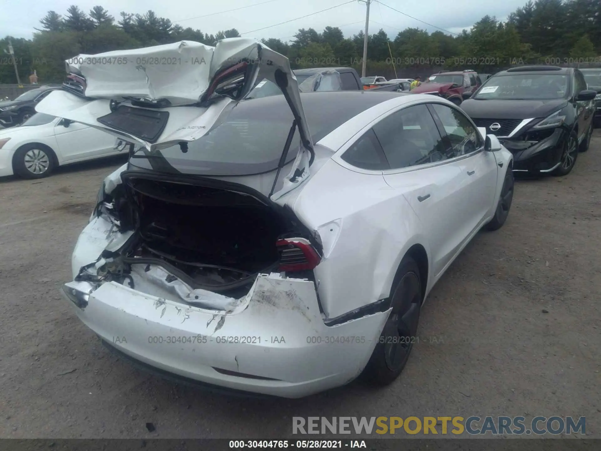 4 fotografías del automóvil dañado 5YJ3E1EB9KF469851 TESLA MODEL 3 2019