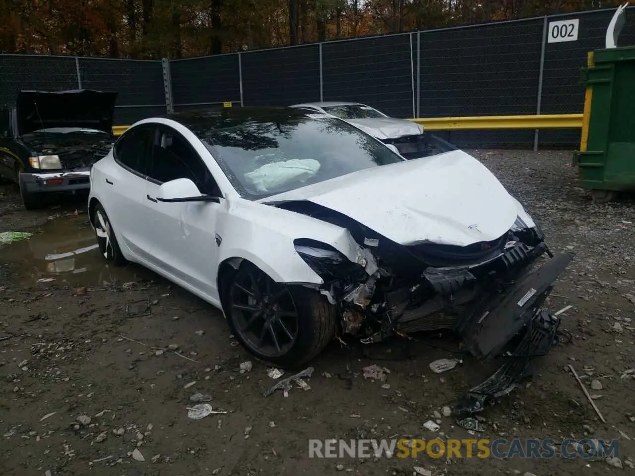 1 fotografías del automóvil dañado 5YJ3E1EB9KF493535 TESLA MODEL 3 2019
