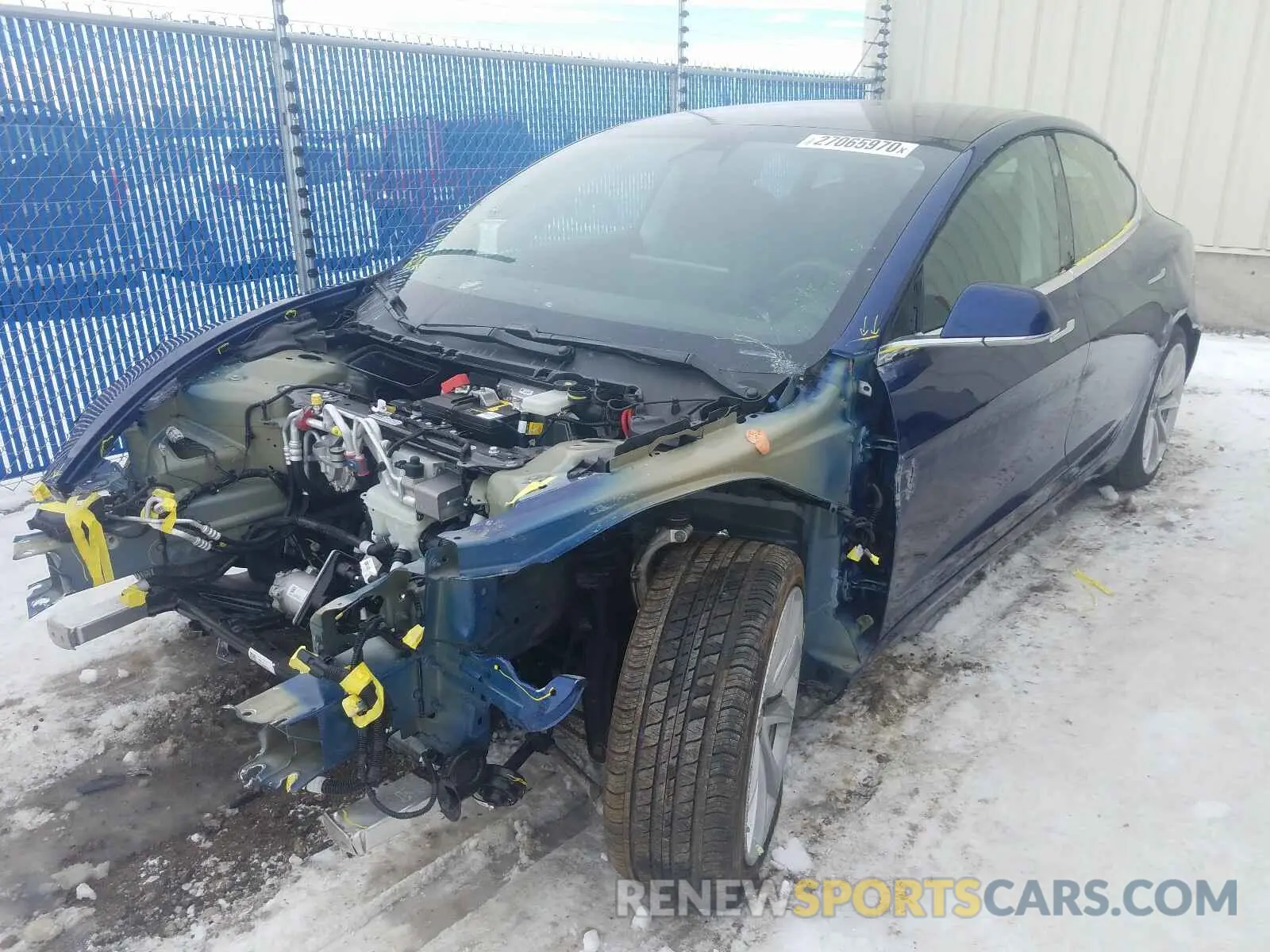 2 fotografías del automóvil dañado 5YJ3E1EB9KF495768 TESLA MODEL 3 2019