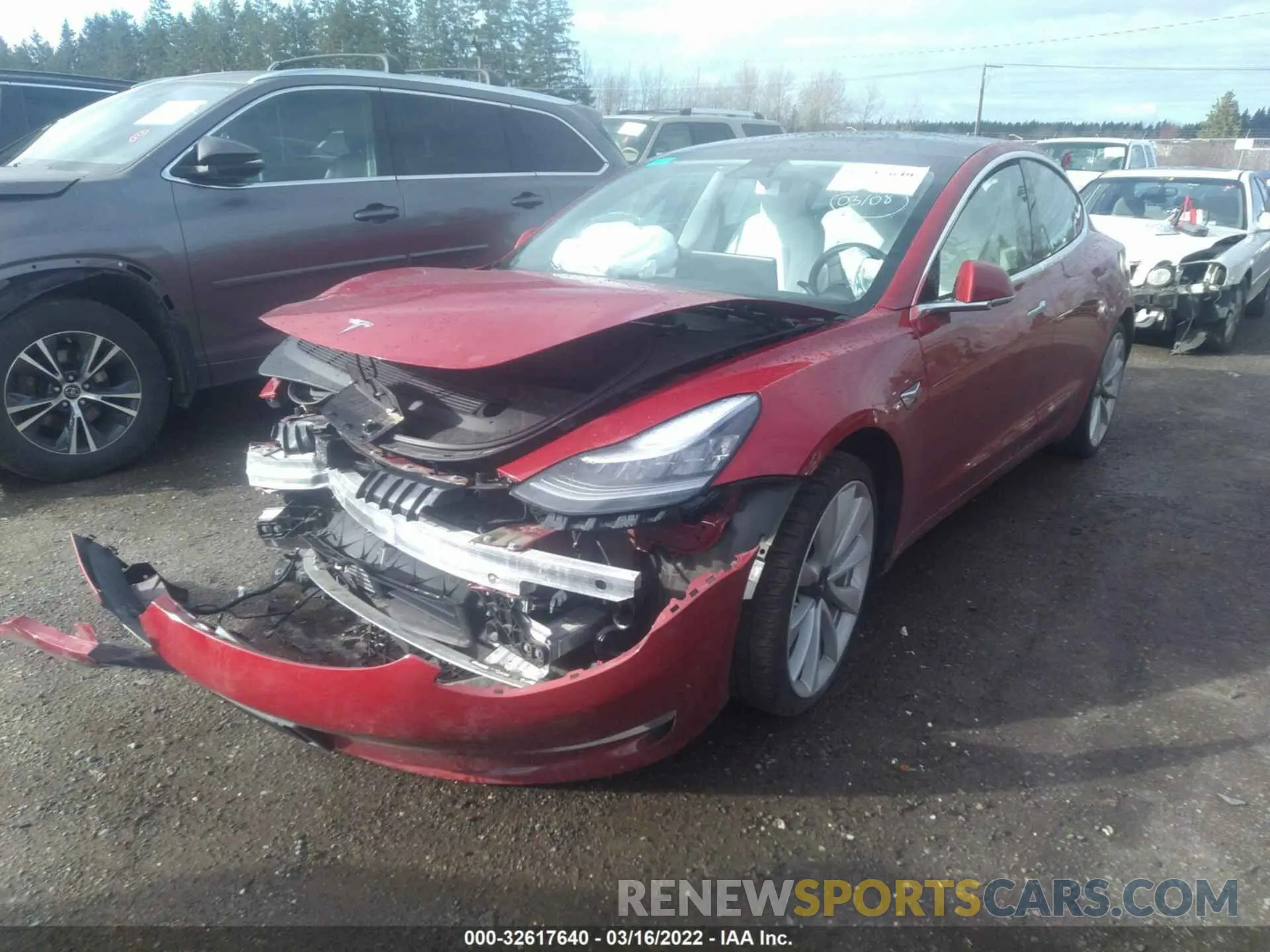 2 fotografías del automóvil dañado 5YJ3E1EB9KF528784 TESLA MODEL 3 2019