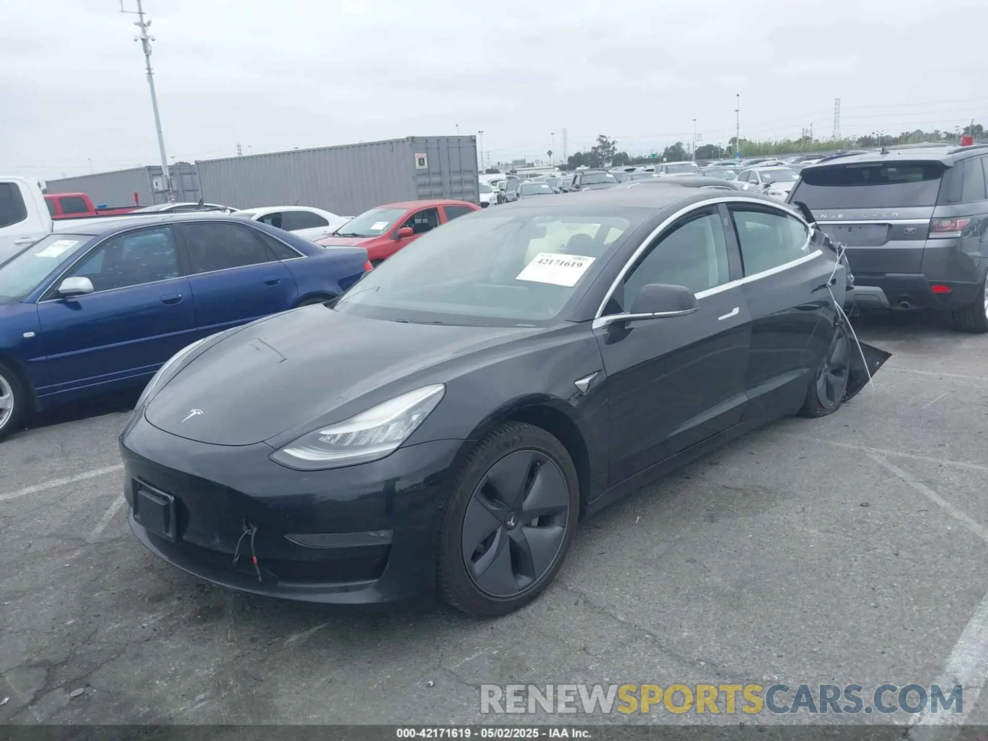 2 fotografías del automóvil dañado 5YJ3E1EBBKF208599 TESLA MODEL 3 2019