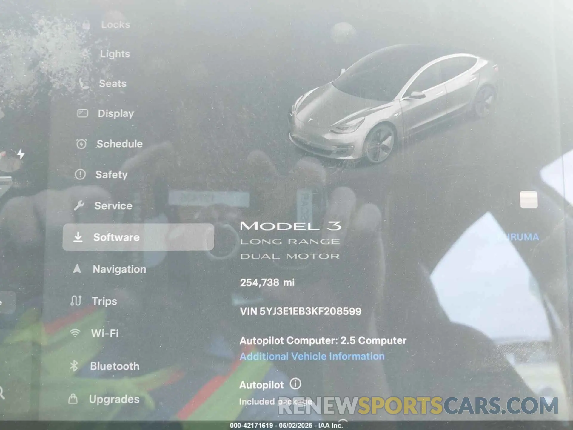 7 fotografías del automóvil dañado 5YJ3E1EBBKF208599 TESLA MODEL 3 2019
