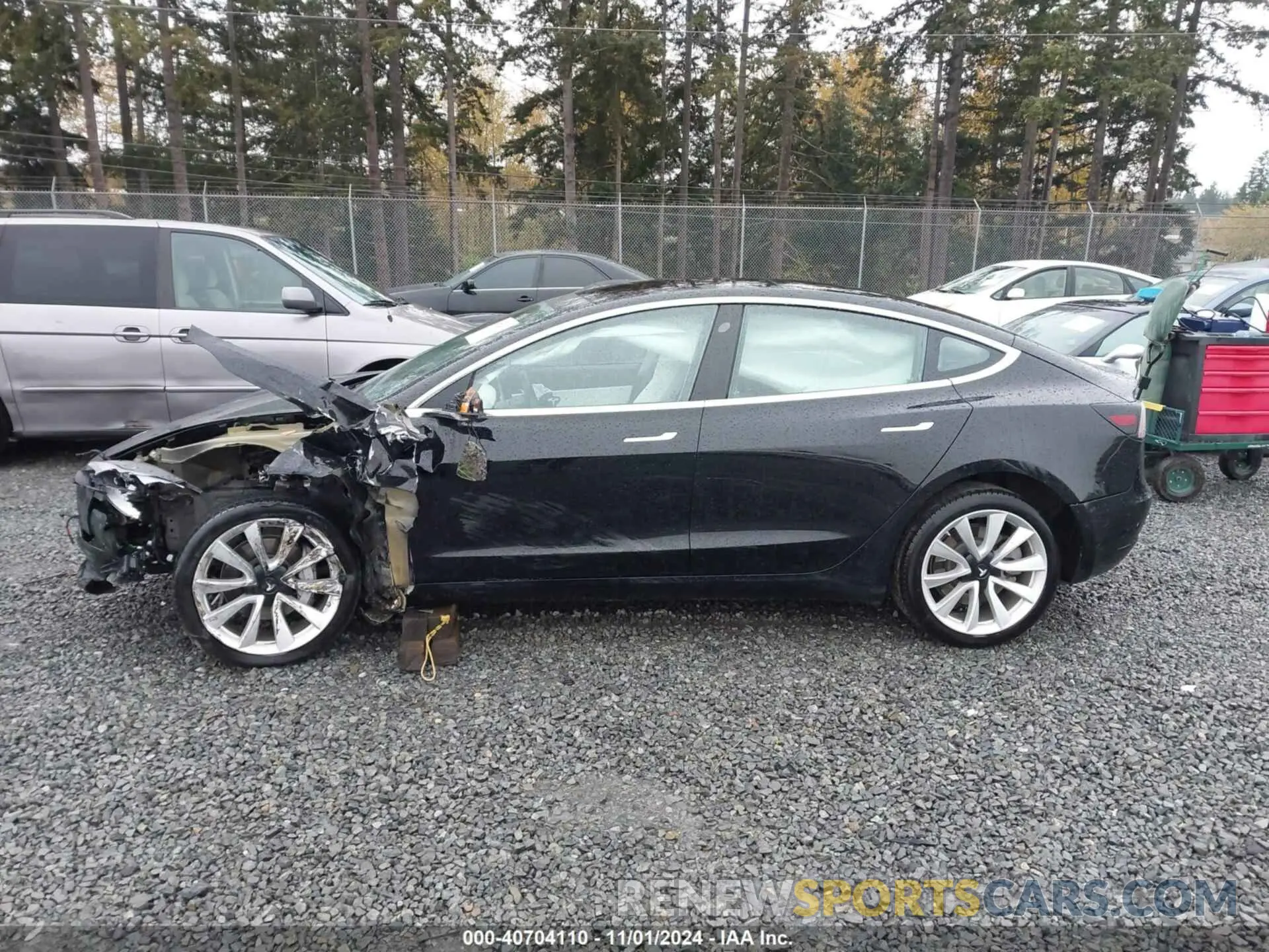 13 fotografías del automóvil dañado 5YJ3E1EBXKF192448 TESLA MODEL 3 2019