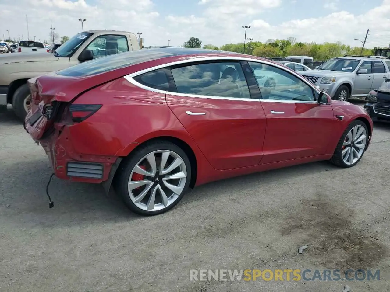 3 fotografías del automóvil dañado 5YJ3E1EBXKF237727 TESLA MODEL 3 2019