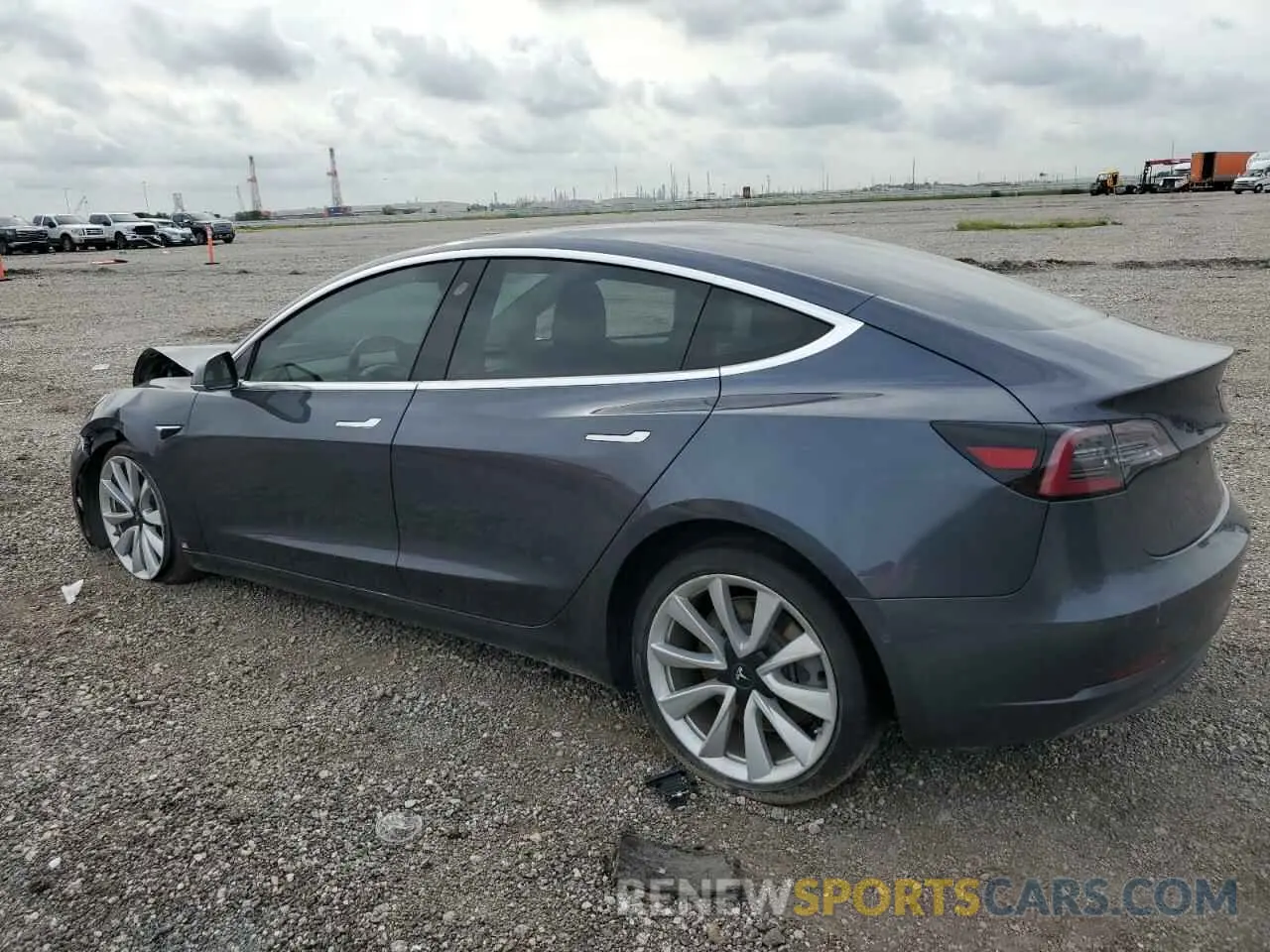 2 fotografías del automóvil dañado 5YJ3E1EBXKF389362 TESLA MODEL 3 2019
